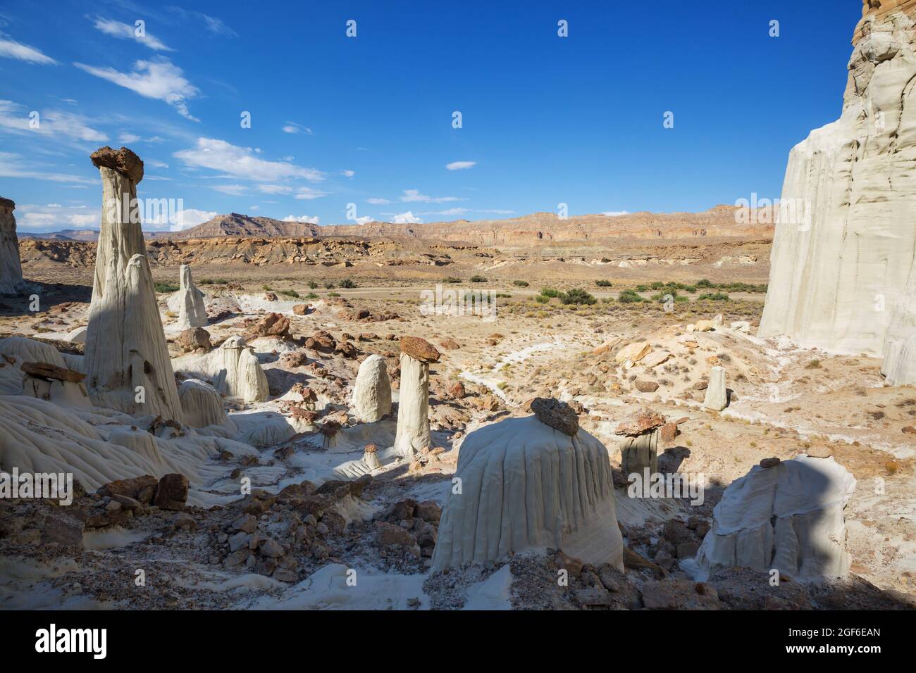 Des hoodoos inhabituels Wahweap dans l'Utah, aux États-Unis Banque D'Images