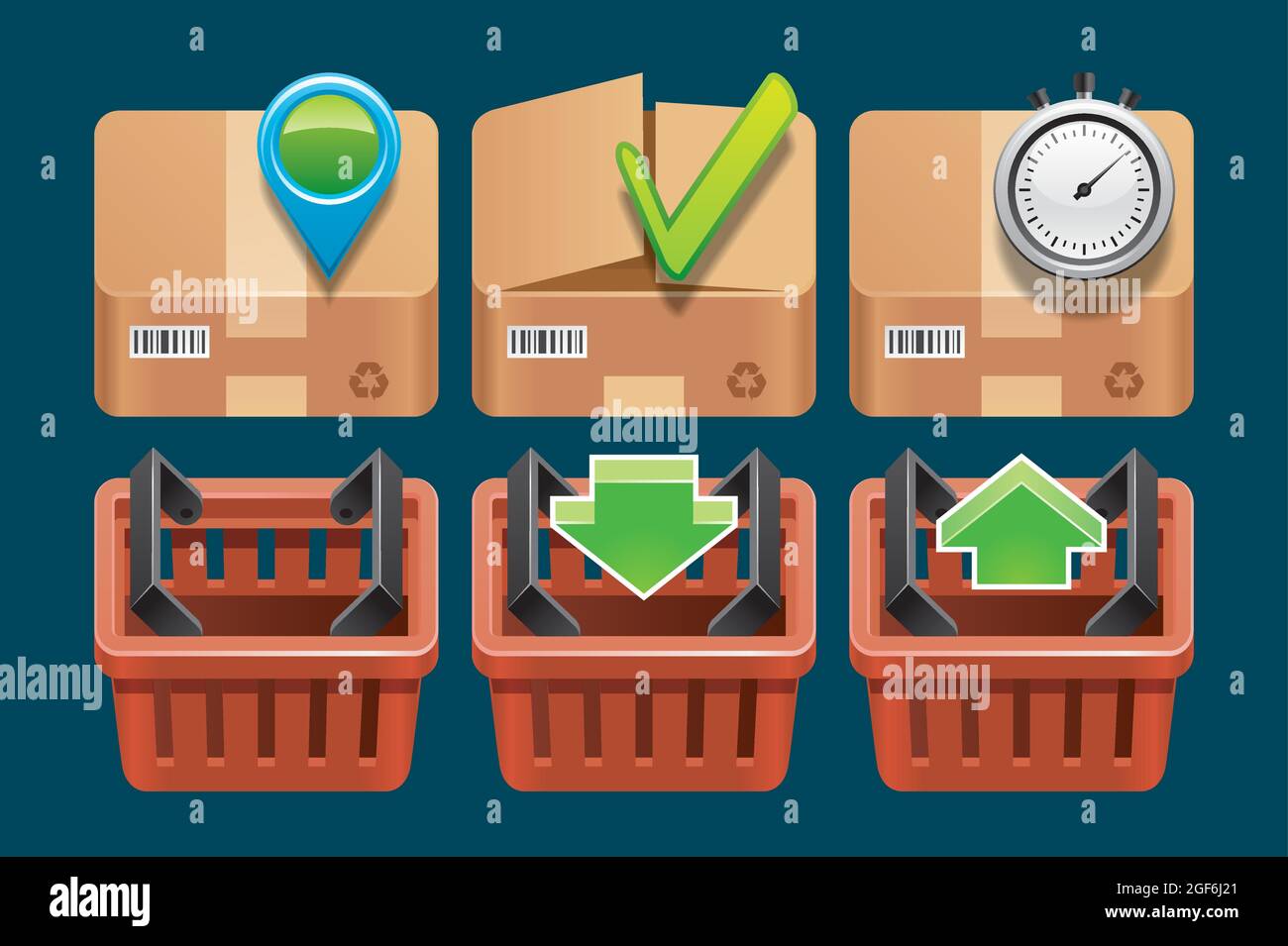 Icônes de shopping Illustration de Vecteur