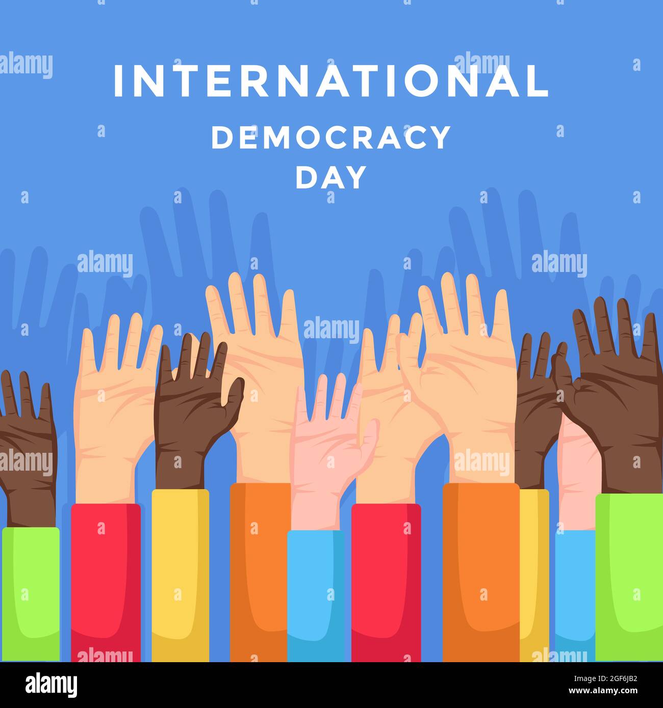 journée internationale de la démocratie avec une bannière de dessin vectoriel d'illustration Illustration de Vecteur