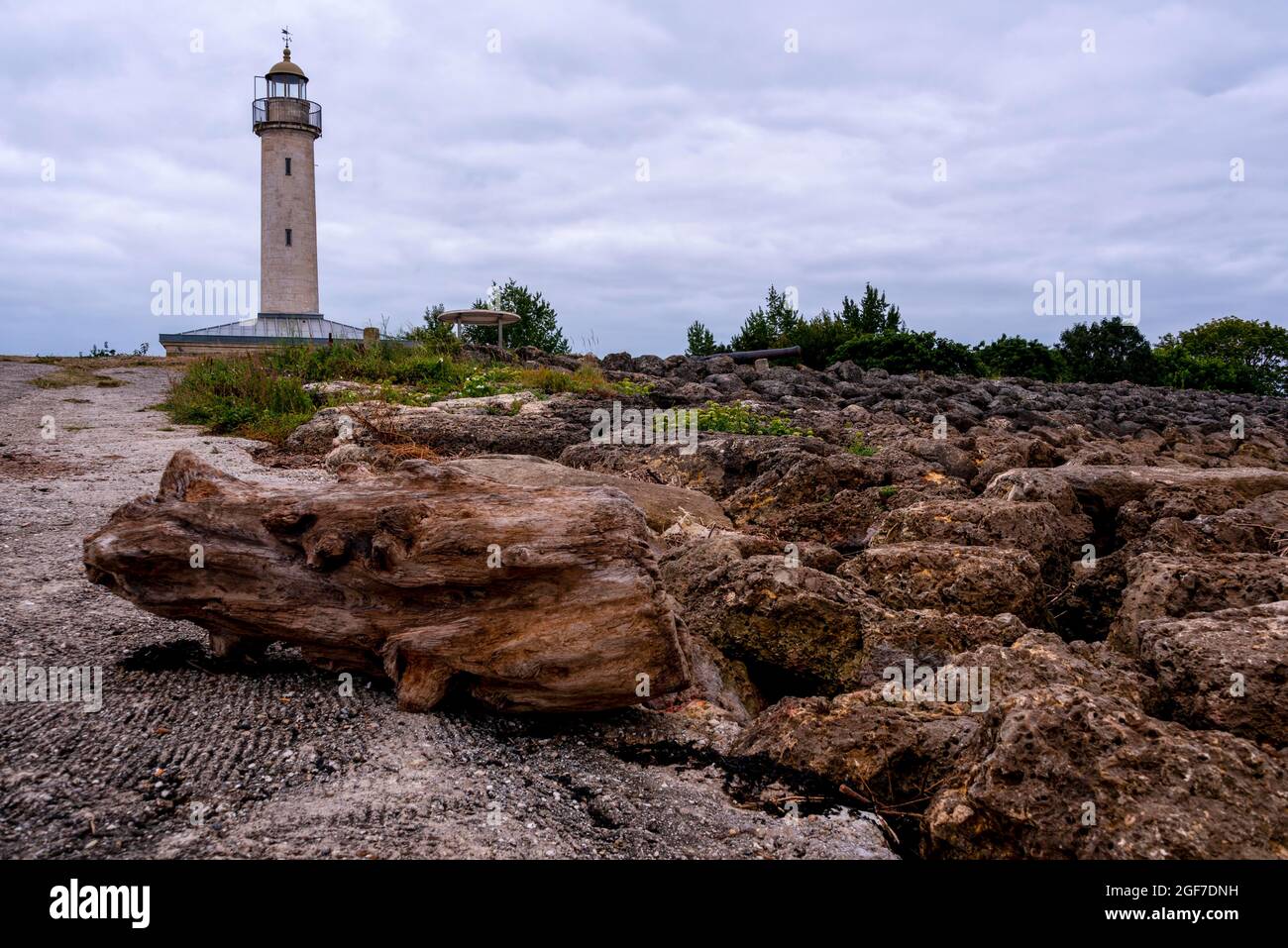 Phare de Richard, phare historique, estuaire de la Gironde, Jau-Dignac-et-Loirac, Gironde, Nouvelle-Aquitaine, France Banque D'Images