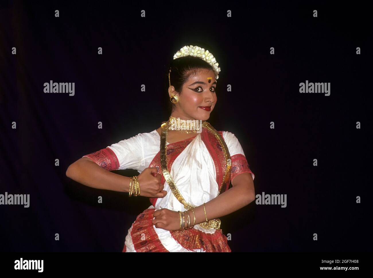 Mohiniyattam, Mohiniattam, danse classique du Kerala, Inde Banque D'Images