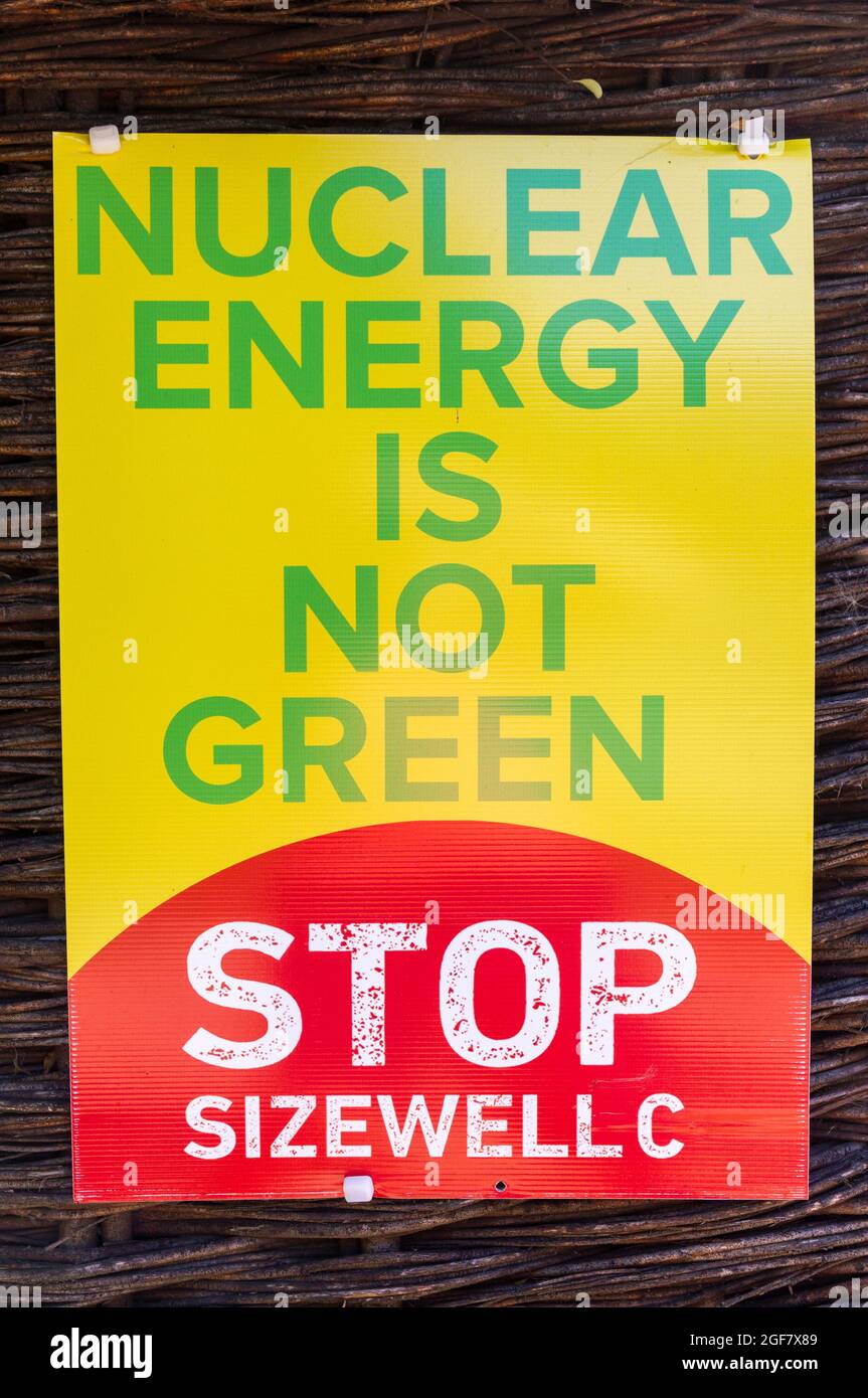 Arrêter la centrale nucléaire de Sizewell C Suffolk Royaume-Uni Banque D'Images
