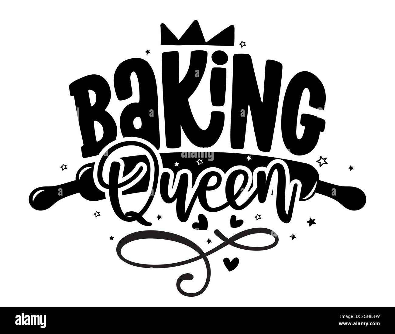 Patisserie Queen Serviette De Chatons Citation Etiquette Ideal Pour Le Logo De La Boulangerie Le Badge L Autocollant Ou Le Cadeau De La Fete Des Meres Illustration Design D Emballage Alimentaire Fait Maison
