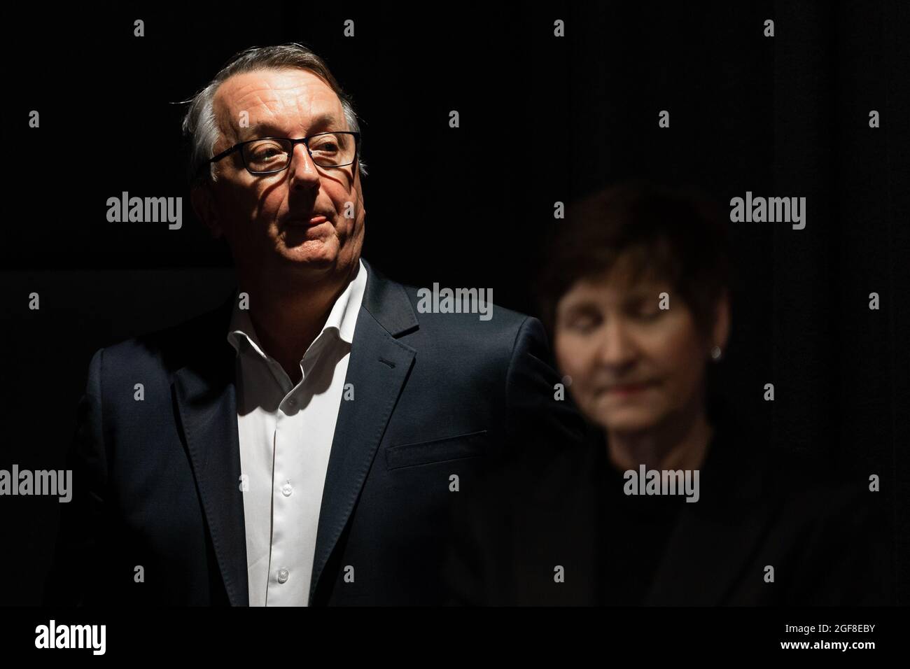 Melbourne, Australie, 26 septembre 2020. Martin Foley s'adresse aux médias avant d'être nommé nouveau ministre de la Santé lors d'une conférence de presse au Treasury Theatre le 26 septembre 2020 à Melbourne, en Australie. La ministre de la Santé de Victoria, Jenny Mikakos, a démissionné samedi après l'enquête de quarantaine de l'hôtel. Le premier ministre Daniel Andrews a témoigné le dernier jour de l'enquête, vendredi, disant qu'il considérait Jenny Mikakos comme responsable du programme qui a finalement mené à la deuxième vague COVID-19 de Victoria. Crédit : Dave Helison/Speed Media/Alamy Live News Banque D'Images