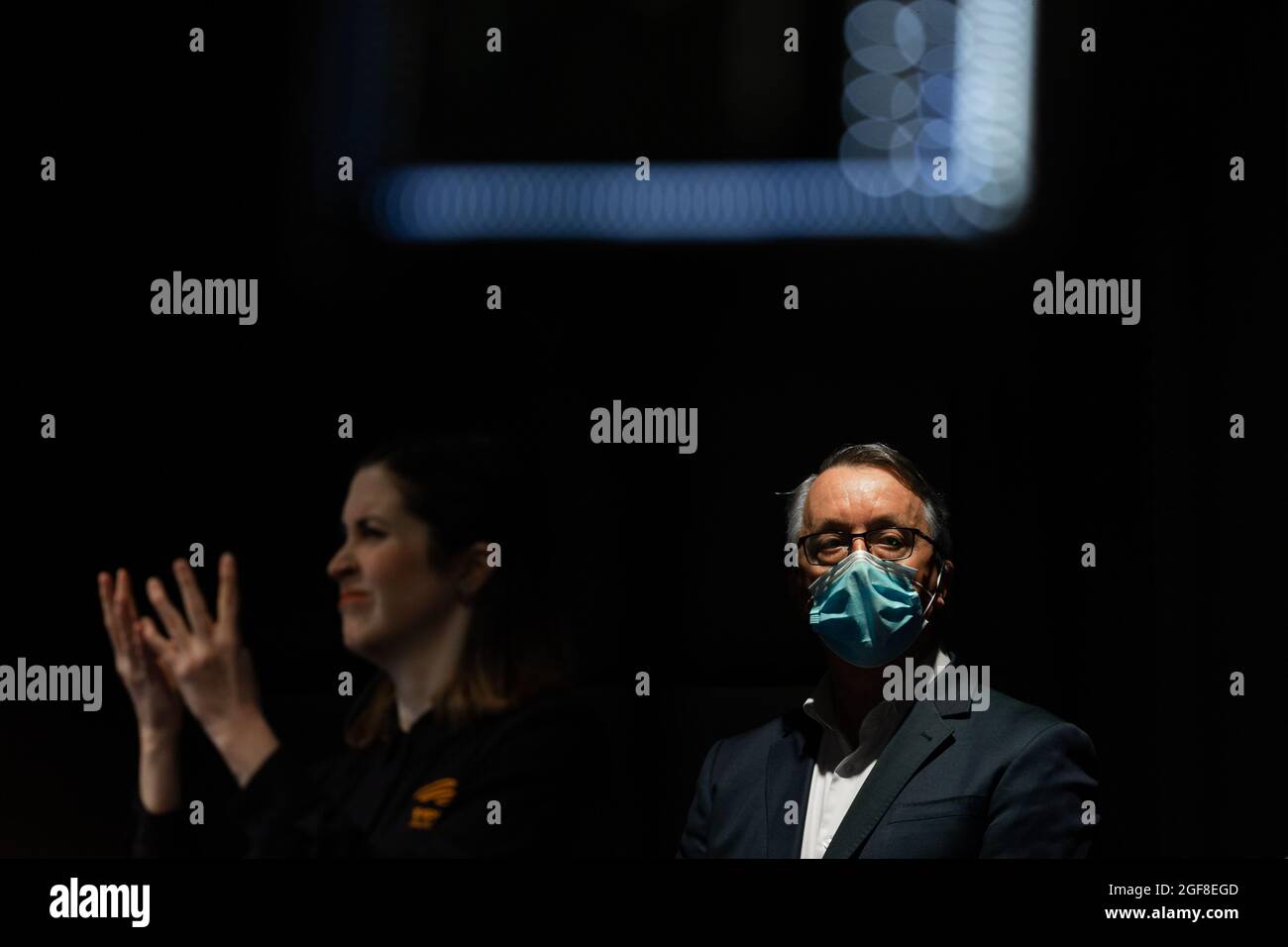 Melbourne, Australie, 26 septembre 2020. Martin Foley s'adresse aux médias avant d'être nommé nouveau ministre de la Santé lors d'une conférence de presse au Treasury Theatre le 26 septembre 2020 à Melbourne, en Australie. La ministre de la Santé de Victoria, Jenny Mikakos, a démissionné samedi après l'enquête de quarantaine de l'hôtel. Le premier ministre Daniel Andrews a témoigné le dernier jour de l'enquête, vendredi, disant qu'il considérait Jenny Mikakos comme responsable du programme qui a finalement mené à la deuxième vague COVID-19 de Victoria. Crédit : Dave Helison/Speed Media/Alamy Live News Banque D'Images