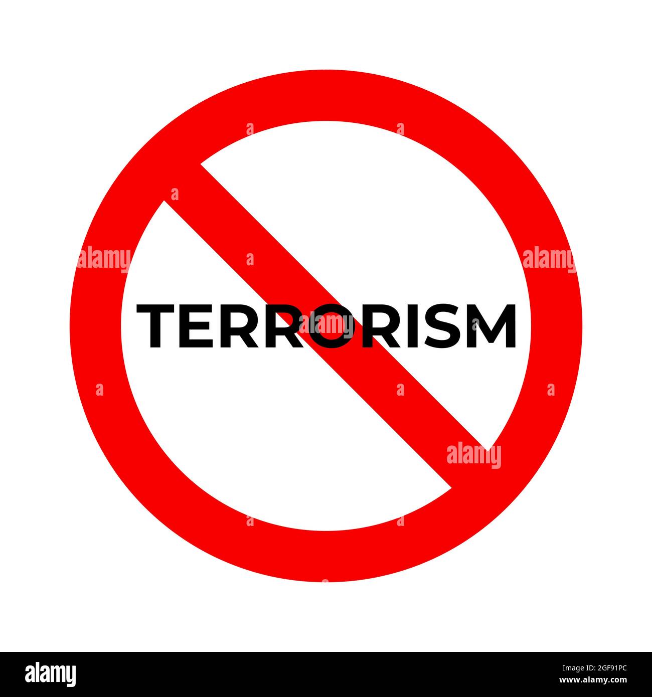Aucun signe de terrorisme Illustration de Vecteur Aucun signe de terrorisme Illustration de Vecteur