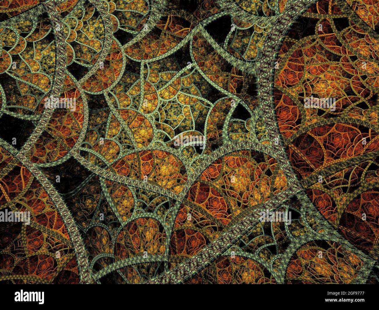 Art fractal flamme complexe Banque D'Images