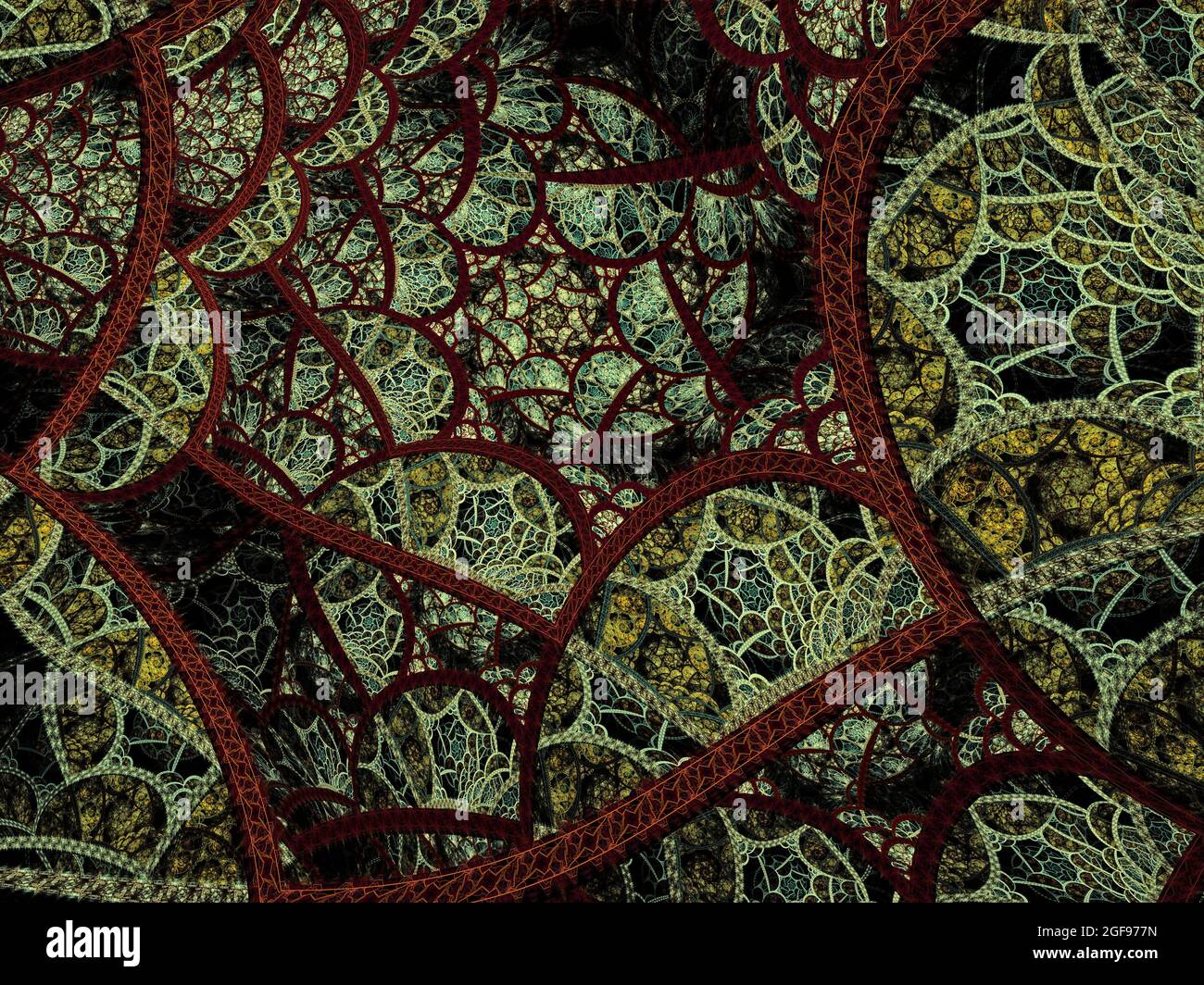 Art fractal flamme complexe Banque D'Images