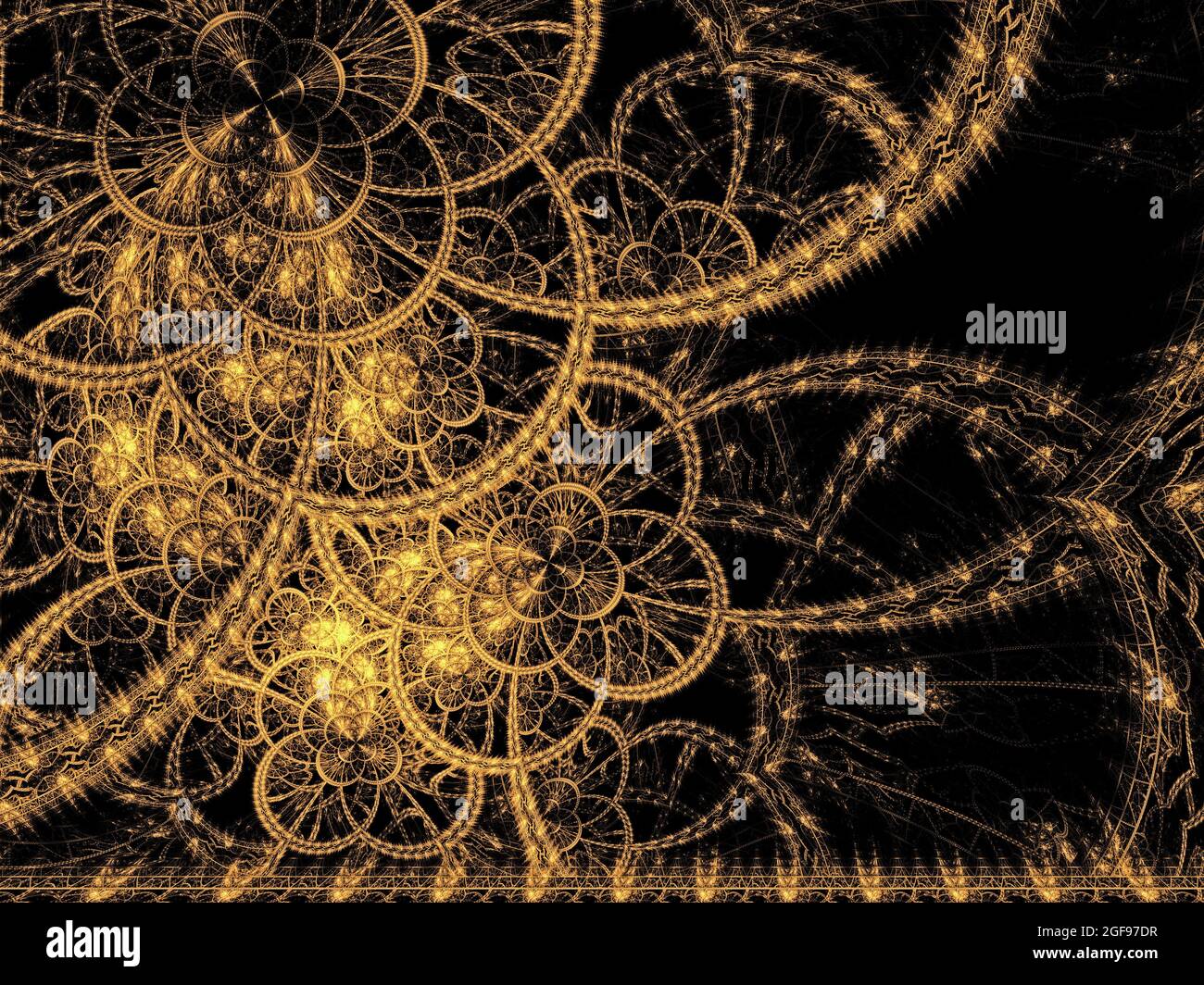 Art fractal flamme complexe Banque D'Images