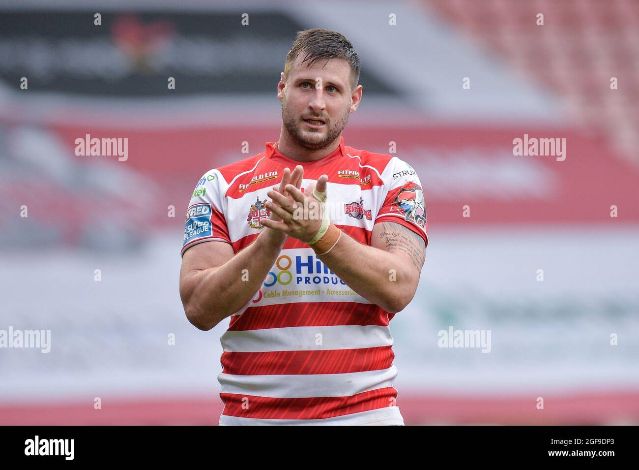 Leigh, Angleterre - 22 août 2021 - Alex Gerrard de Leigh Centurion pendant la Ligue de rugby Betfred Super League Leigh Centurions vs Salford Red Devils au stade Leigh Sports Village, Leigh, Royaume-Uni Dean Williams Banque D'Images