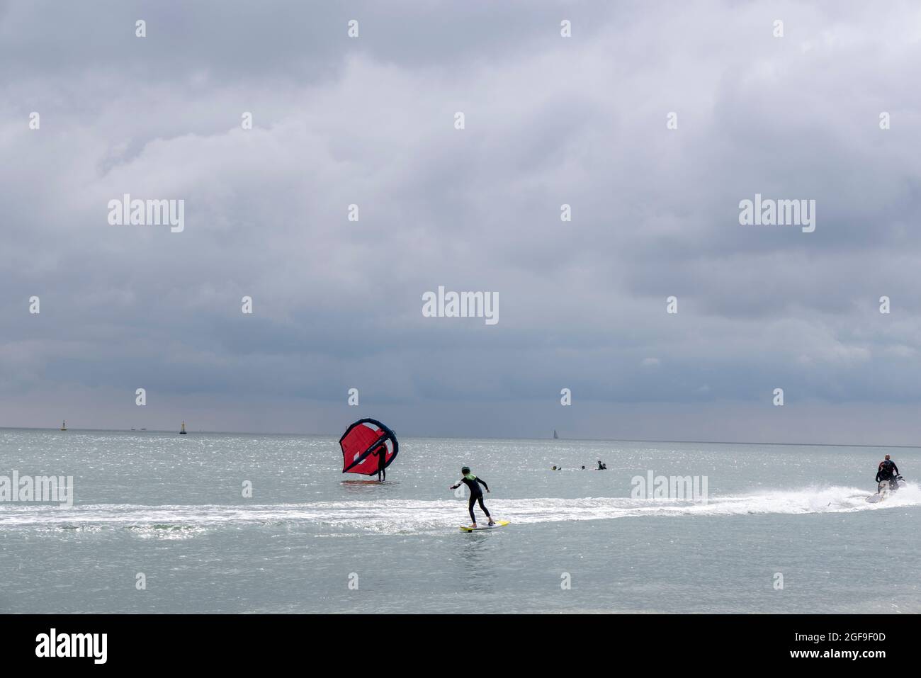 British Kitesurf Freestyle Cameweek-end, Ramsgate, 21 et 22 août 2021. Banque D'Images