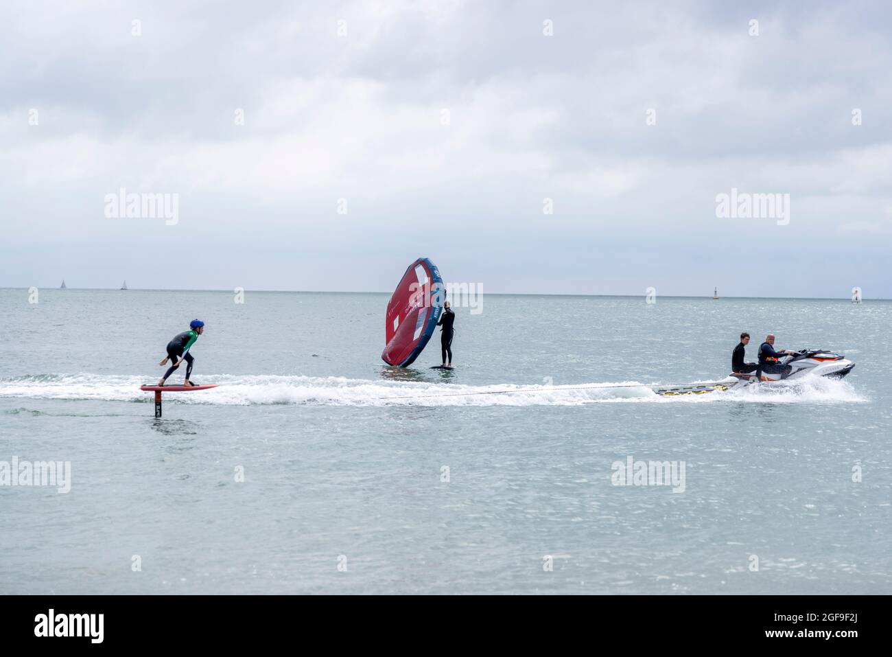 British Kitesurf Freestyle Cameweek-end, Ramsgate, 21 et 22 août 2021. Banque D'Images