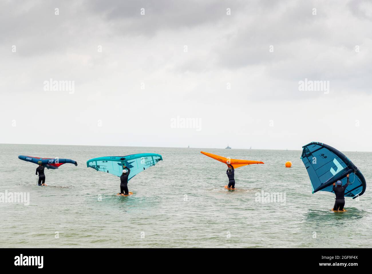 British Kitesurf Freestyle Cameweek-end, Ramsgate, 21 et 22 août 2021. Banque D'Images