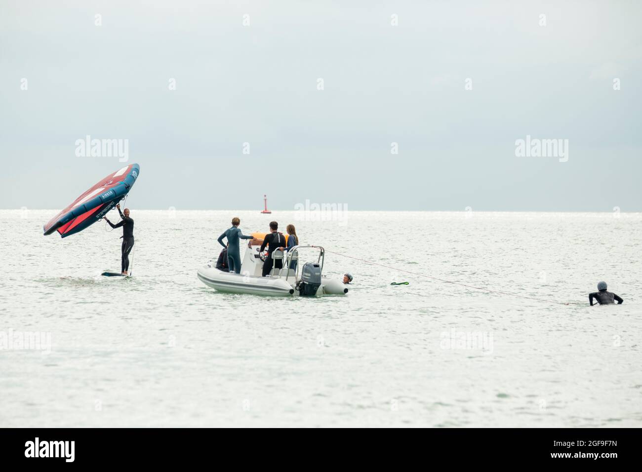 British Kitesurf Freestyle Cameweek-end, Ramsgate, 21 et 22 août 2021. Banque D'Images