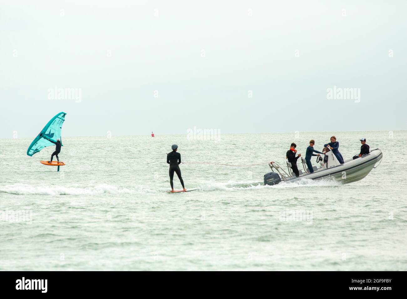 British Kitesurf Freestyle Cameweek-end, Ramsgate, 21 et 22 août 2021. Banque D'Images