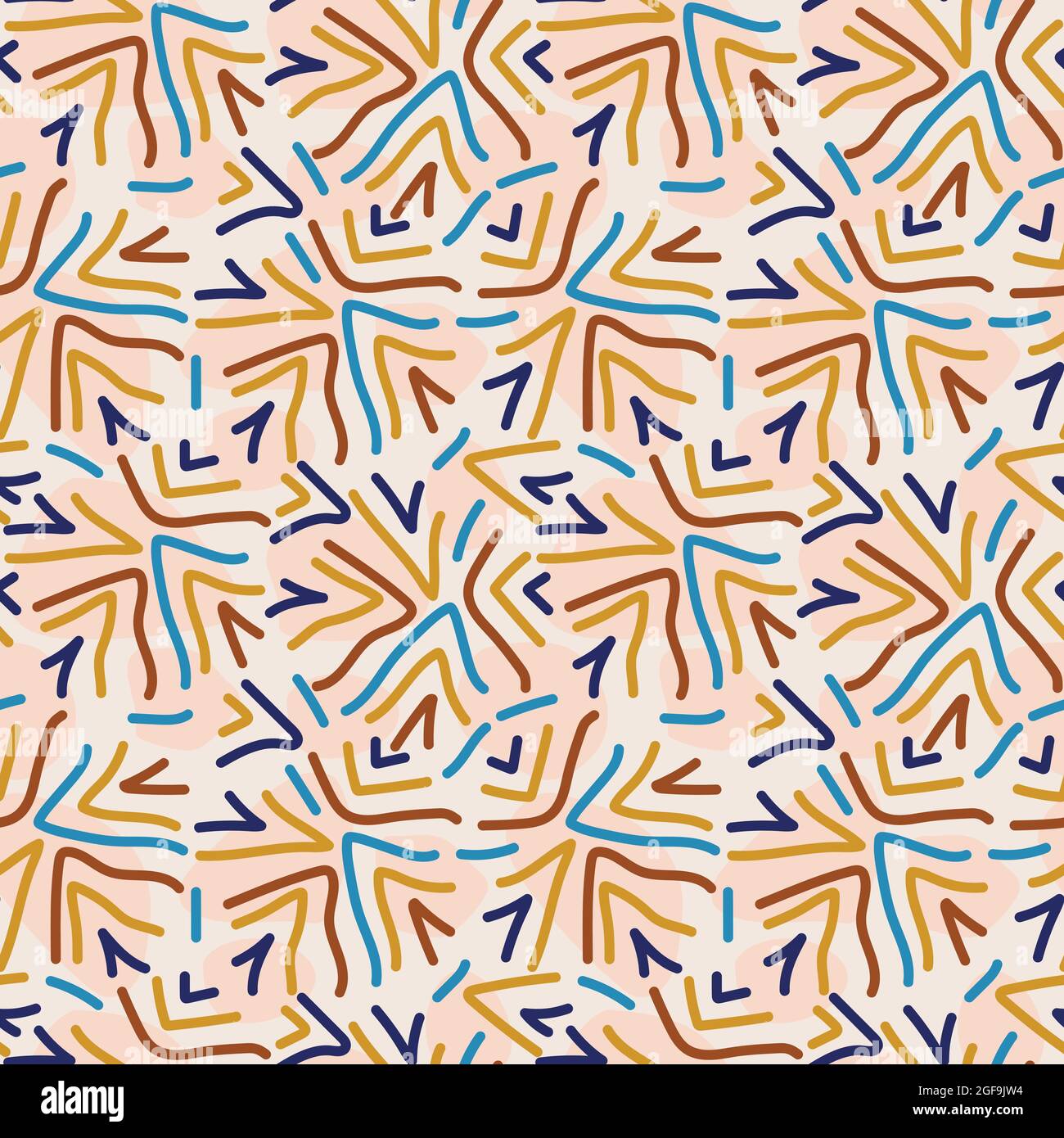 Lignes courbes abstraites motif sans couture pour papier peint, textile , surface, mode , arrière-plan,carrelage, papeterie, décoration, ameublement, etc Illustration de Vecteur