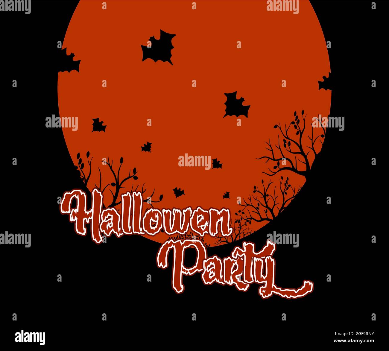 fête d'halloween 2021, idéal pour les invitations de fête d'halloween, les cartes de voeux, les affiches de fête d'halloween. impression de t-shirt Illustration de Vecteur