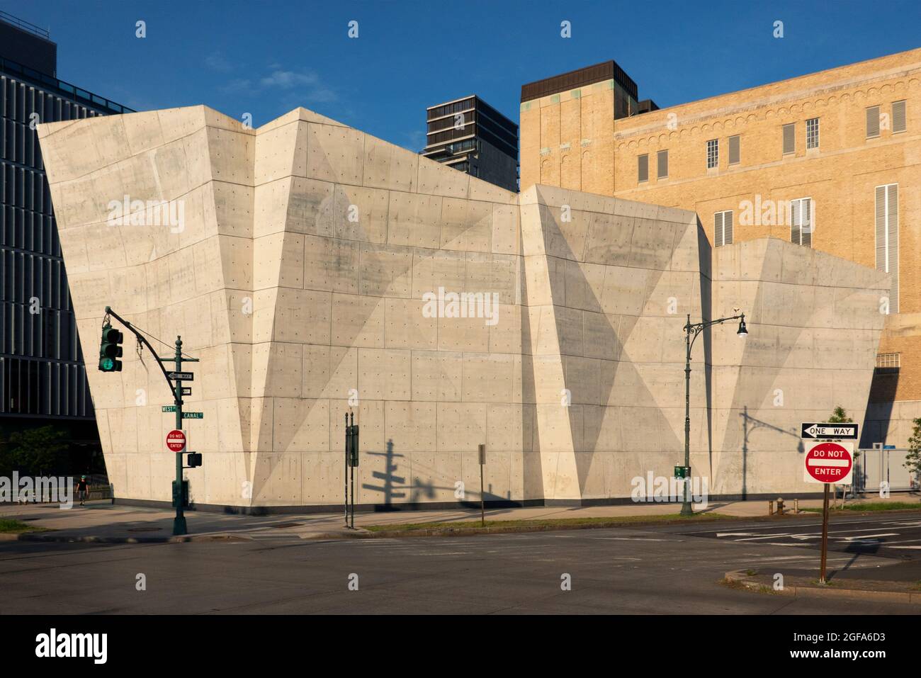 Spring Street Salt Shed département de l'assainissement Manhattan NYC Banque D'Images