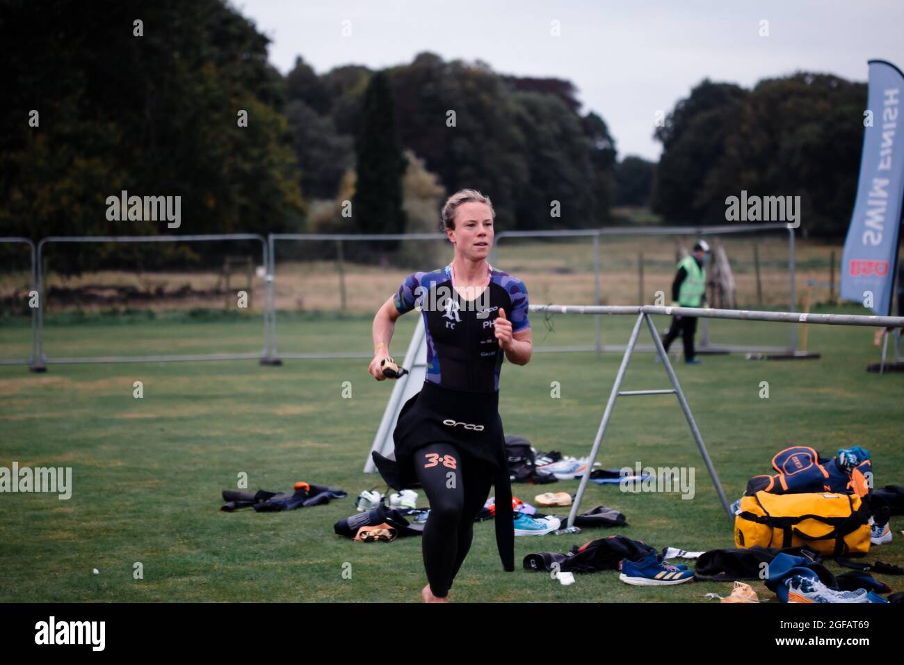 Ruth Astle Outlaw X Triathlon 2020 - Thoresby Park Dimanche 27th septembre 2020 Banque D'Images