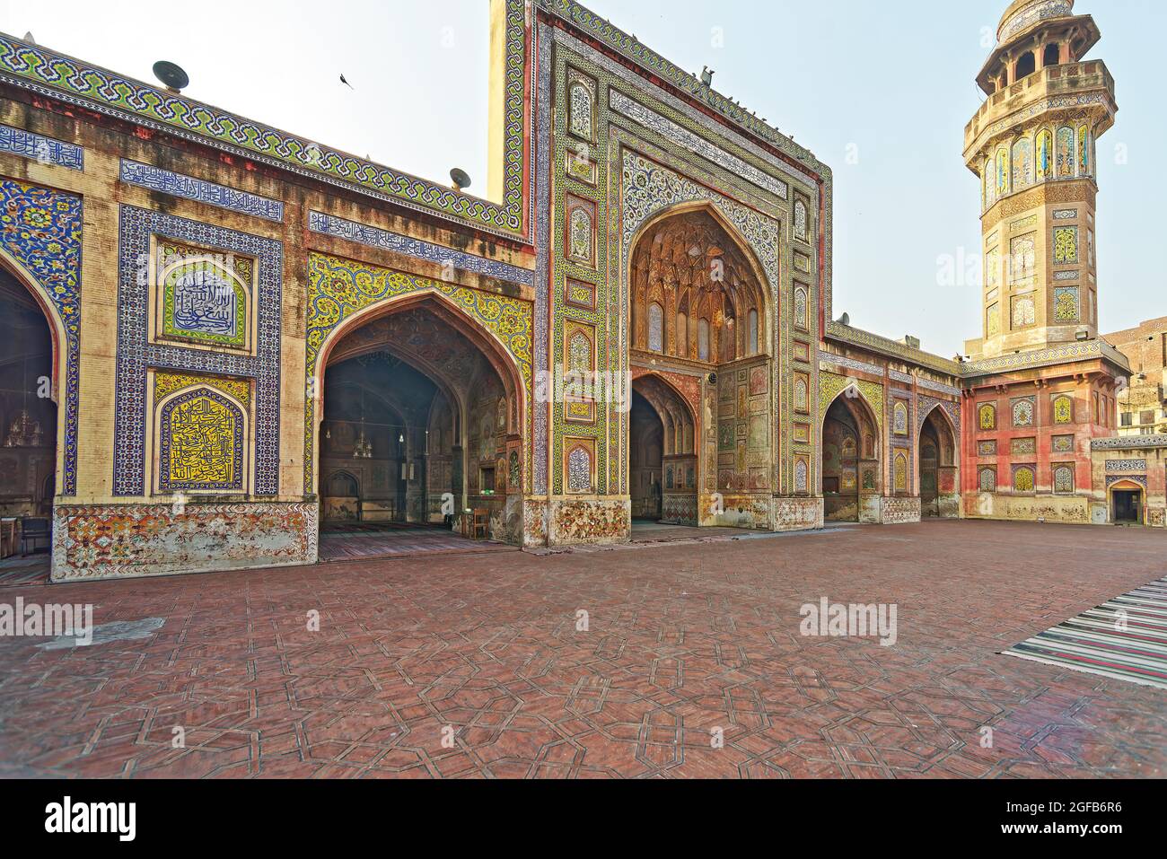 Mosquée Wazir Kahn, Lahore, Pakistan Banque D'Images