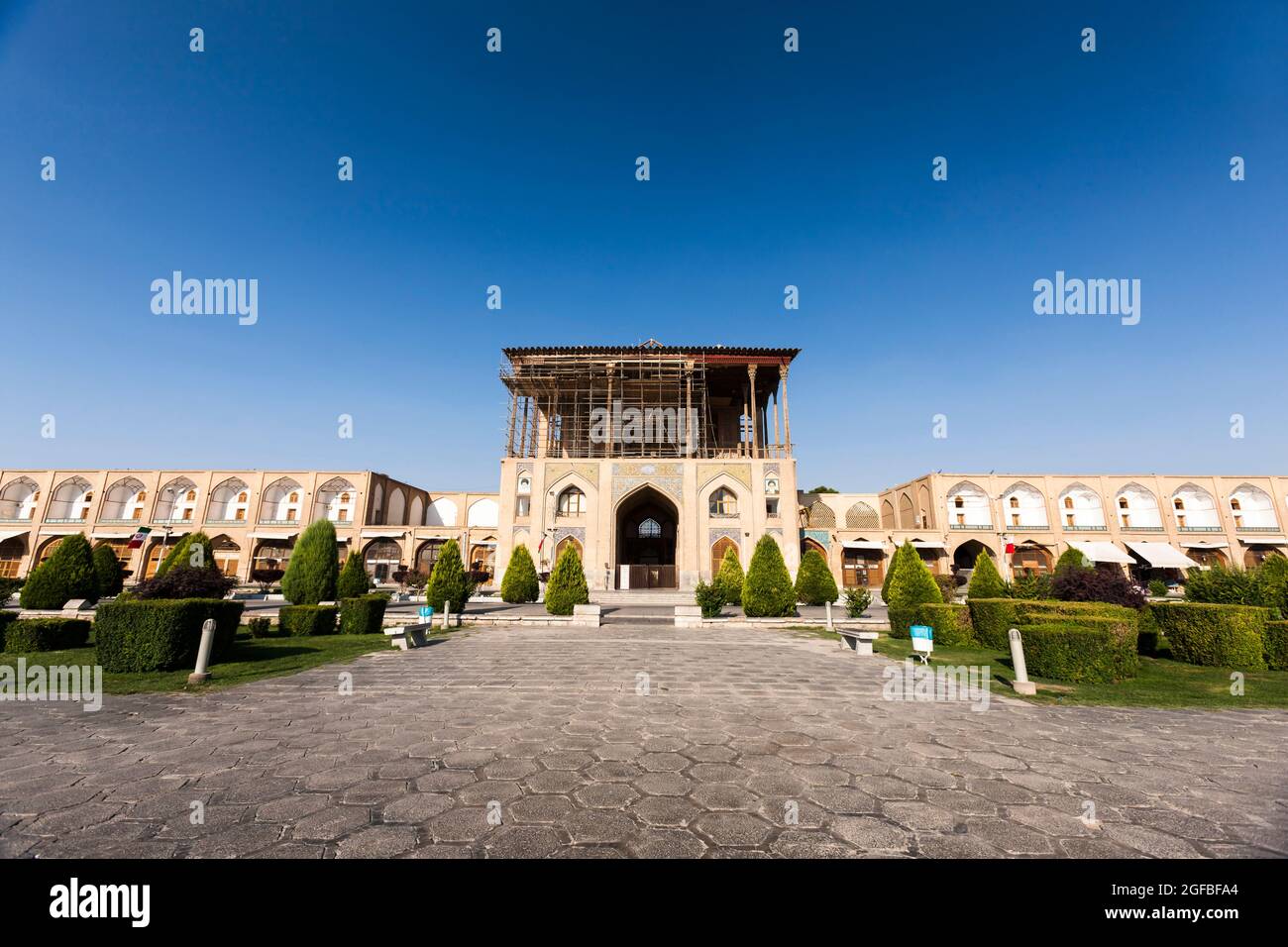 Palais Ali qapu, place Imam, Isfahan (Esfahan), province d'Isfahan, Iran, Perse, Asie occidentale, Asie Banque D'Images
