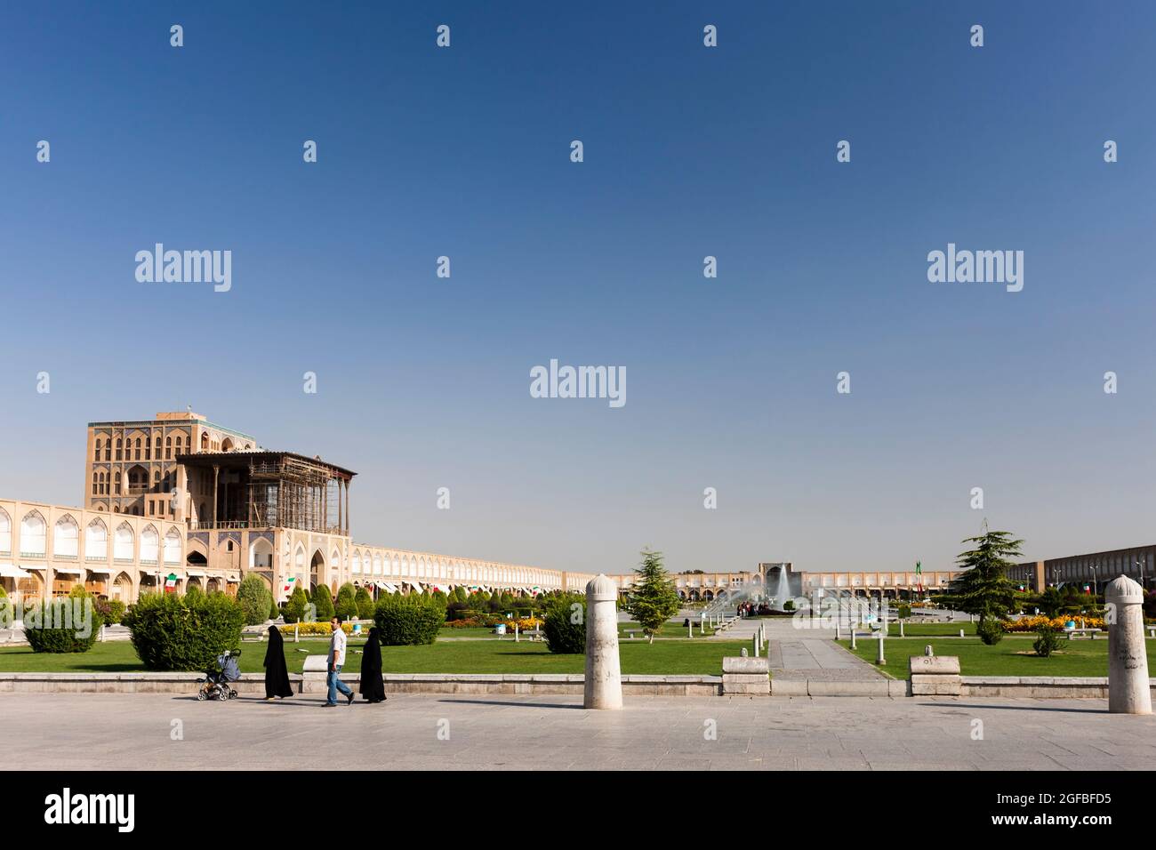 Palais Ali qapu, place Imam, Isfahan (Esfahan), province d'Isfahan, Iran, Perse, Asie occidentale, Asie Banque D'Images