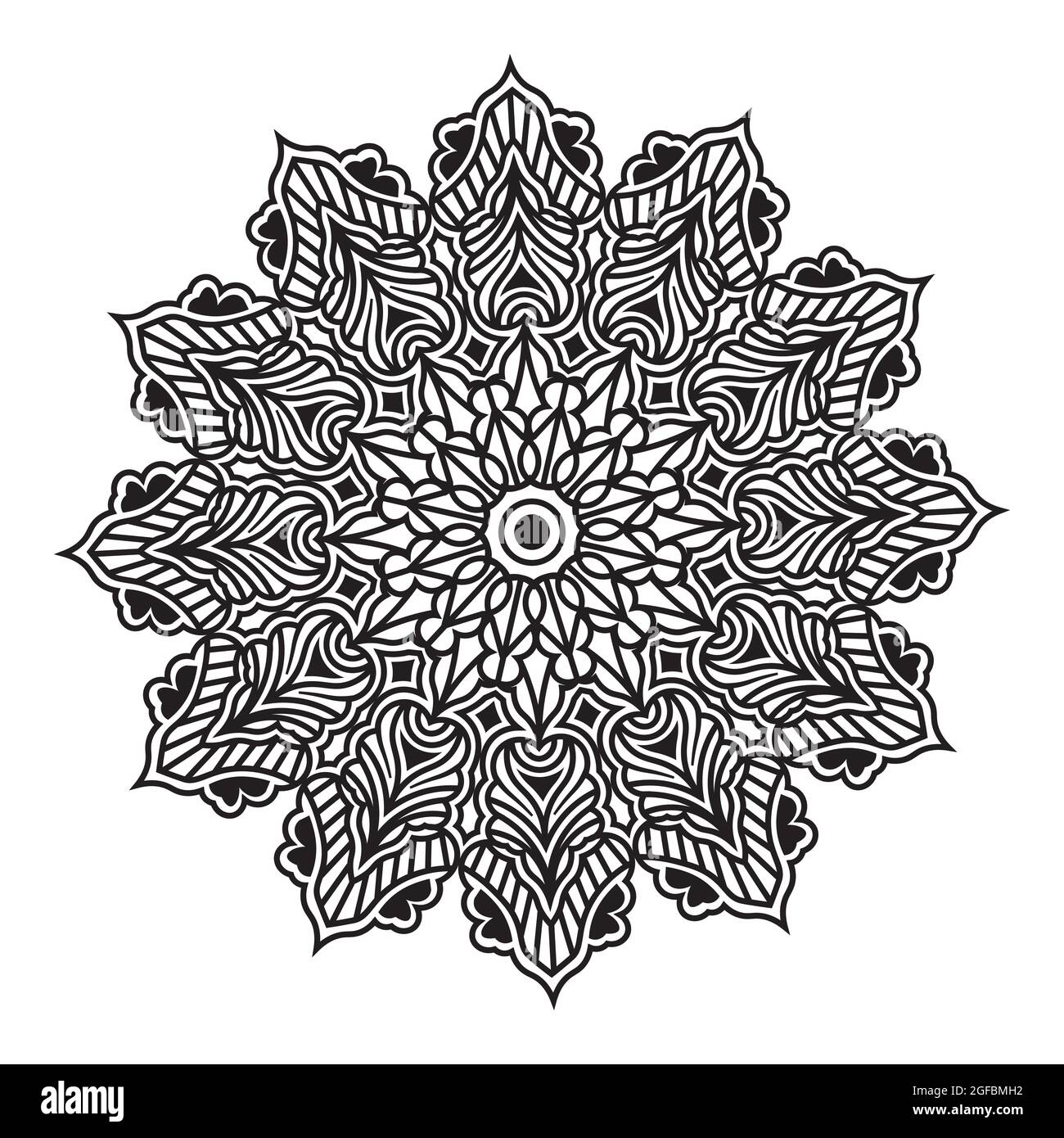 mandala ornemental de l'art abstrait décoratif vecteur de fond élément de l'orient méditational illustration henné design Illustration de Vecteur