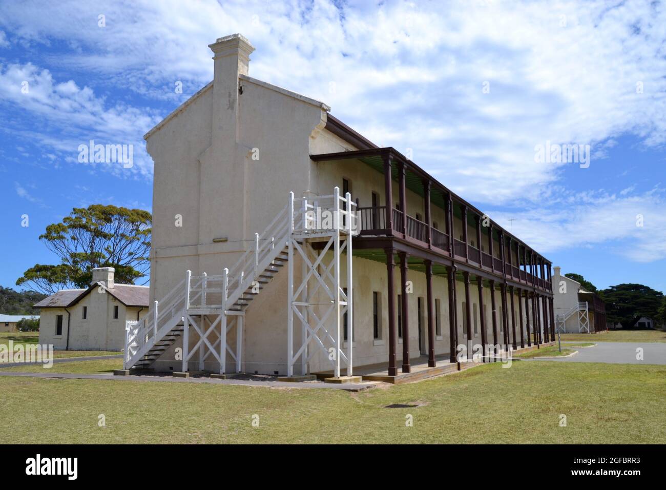 La station de quarantaine historique de point Nepean, près de Portsea, en Australie, est conservée comme un musée, montrant un bâtiment hospitalier à deux étages Banque D'Images