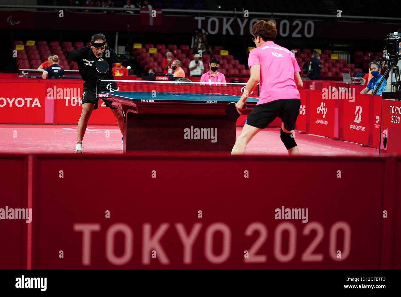 Ibrahim Elhusseiny Hamadtou, en Égypte, en action dans la classe des hommes célibataires 6 Groupe E tennis de table au Gymnasium métropolitain de Tokyo le premier jour des Jeux paralympiques de Tokyo 2020 au Japon. Date de la photo: Mercredi 25 août 2021. Banque D'Images