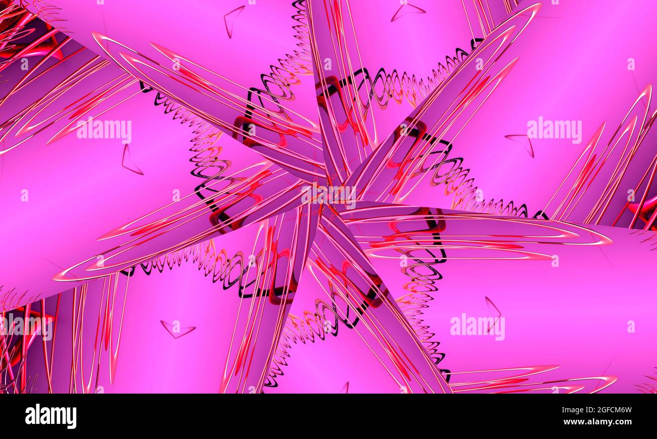 Traits de peinture. Résumé. Illustration. Fond d'écran fractal sur votre bureau Banque D'Images