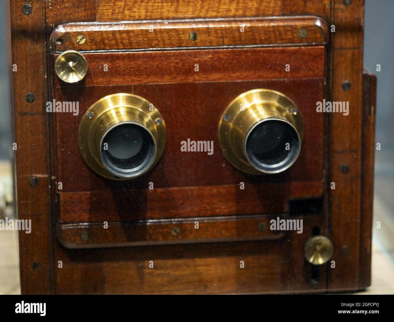 détails de l'ancien projecteur de la lanterne magique Banque D'Images