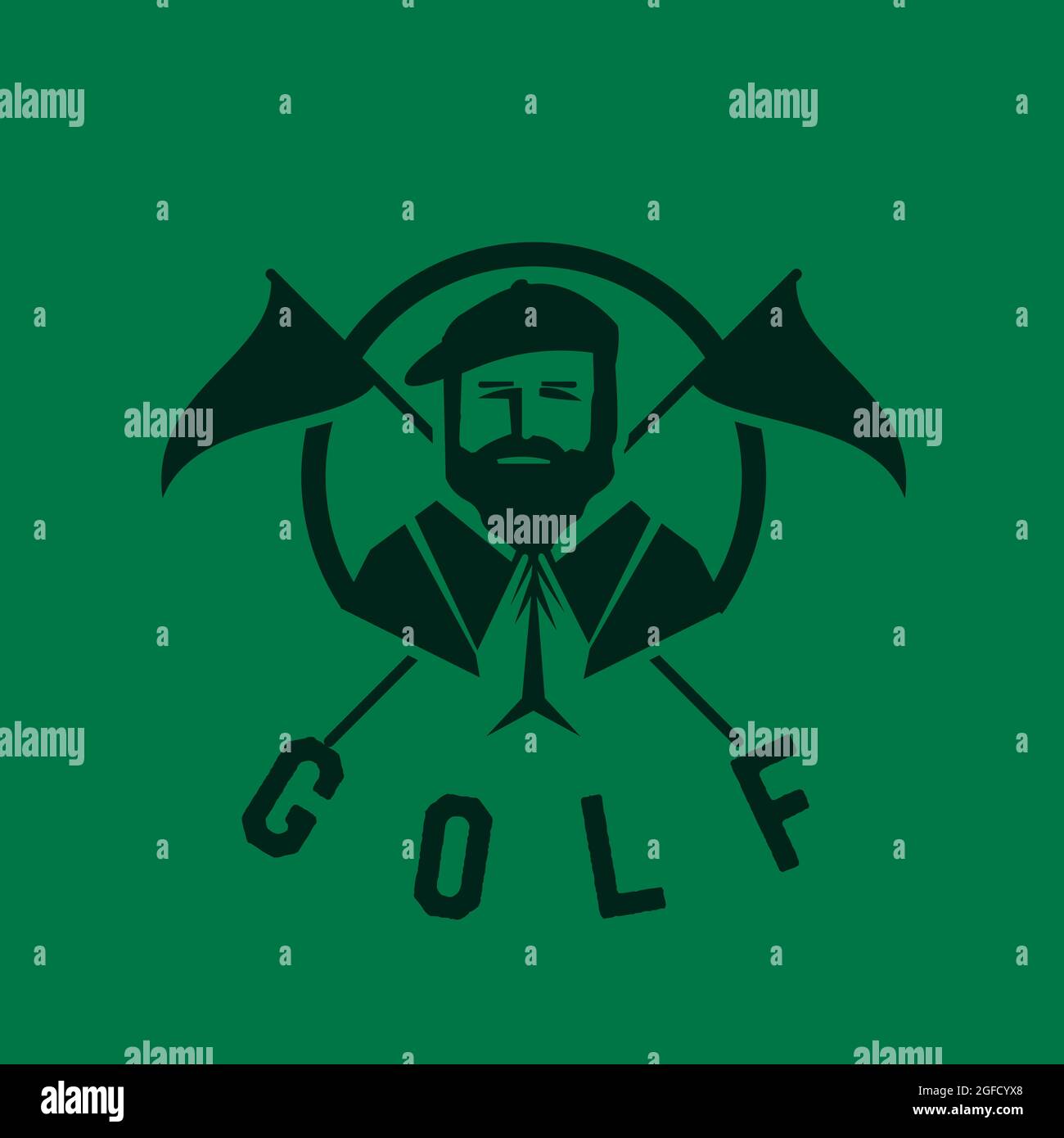 simple moderne golf maître logo pro design vecteur modèle illustrations Illustration de Vecteur
