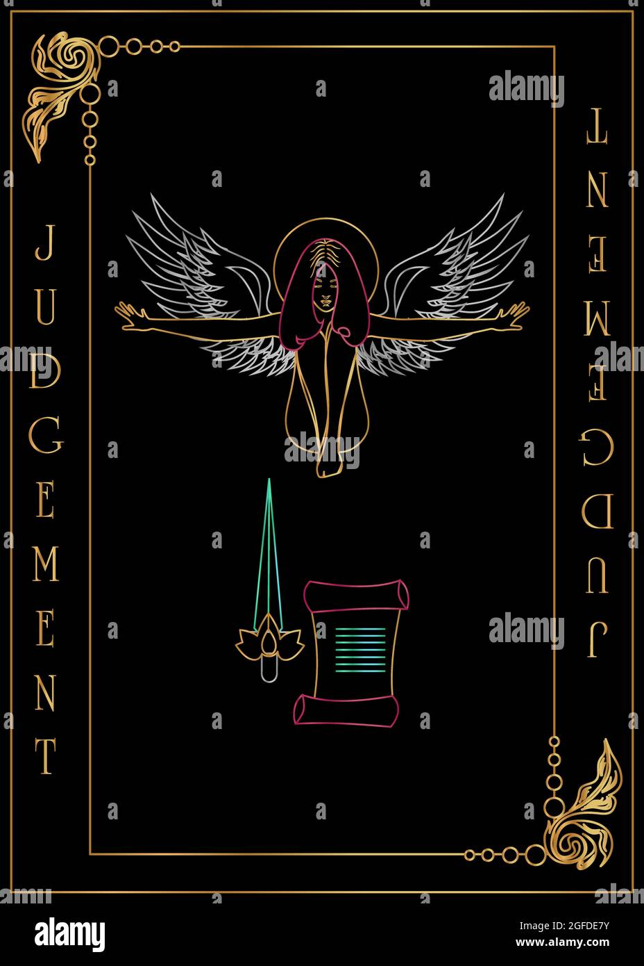 Jugement carte Tarot Illustration de Vecteur