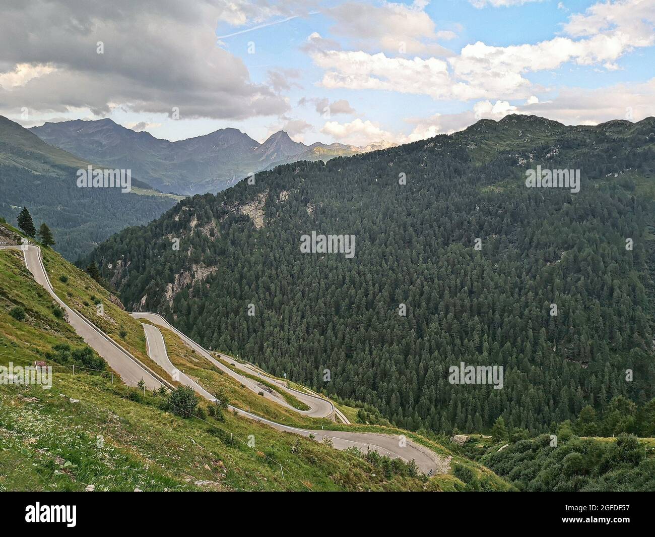 Paysage naturel du col Rombo entre l'Italie et l'Autriche - reportage de voyage Banque D'Images