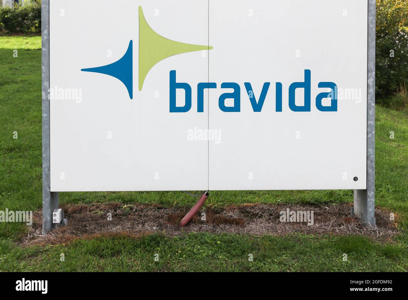 Tilst, Danemark - 7 octobre 2018 : Bravida est une entreprise scandinave d'installation et de service dans les domaines de l'électricité, de la plomberie et de la ventilation Banque D'Images