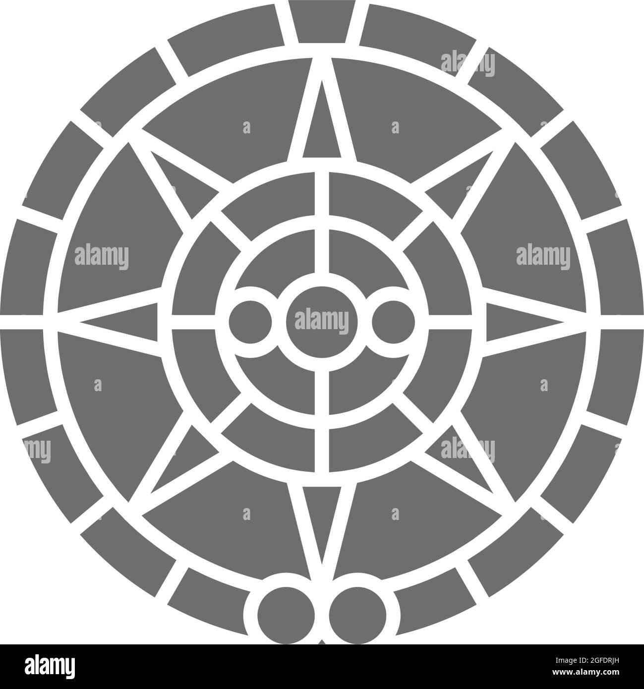 Vecteur De Symboles Du Calendrier Maya