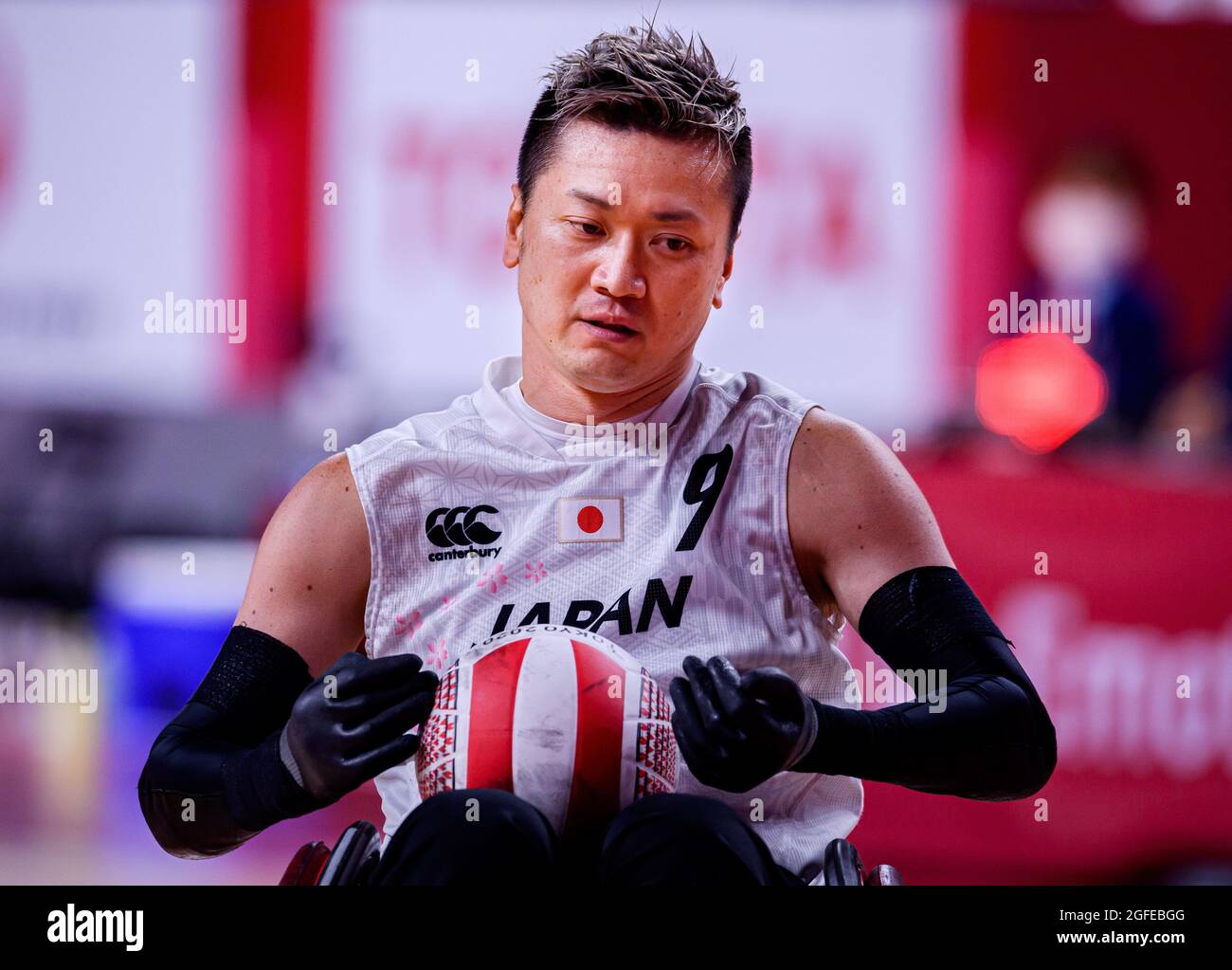 TOKYO, JAPON. 25 août 2021. Tomoaki Ikezaki du Japon dans le basketball en fauteuil roulant masculin JPN vs FRA lors des Jeux paralympiques de Tokyo de 2020 au stade national Yoyogi le mercredi 25 août 2021 à TOKYO, AU JAPON. Credit: Taka G Wu/Alay Live News Banque D'Images