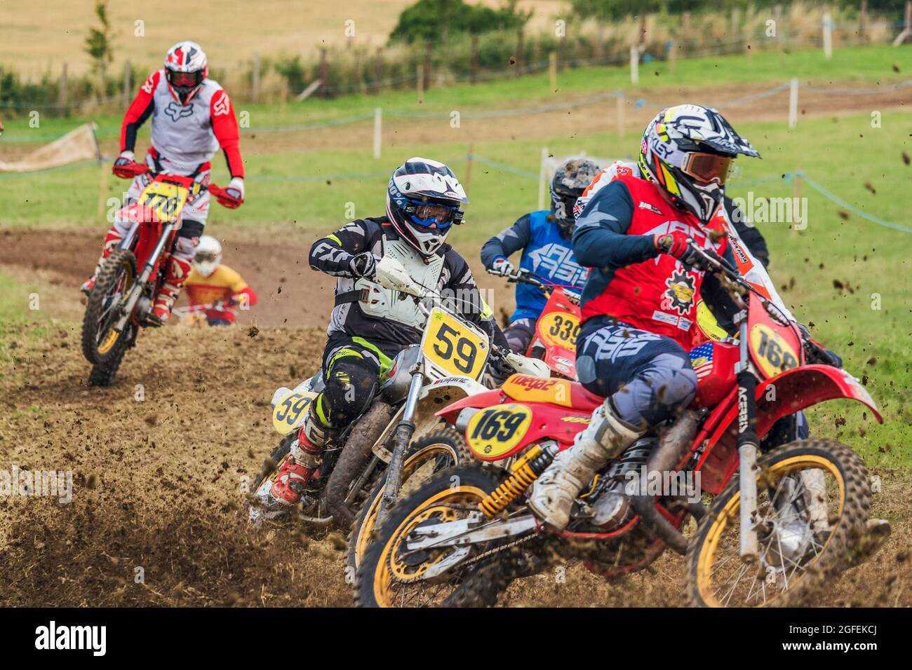 Motorcycle Racing Association Ireland Charity Classic moto-X, Ballyslagh, County Down, Irlande du Nord, 13/14 août 2021 Banque D'Images