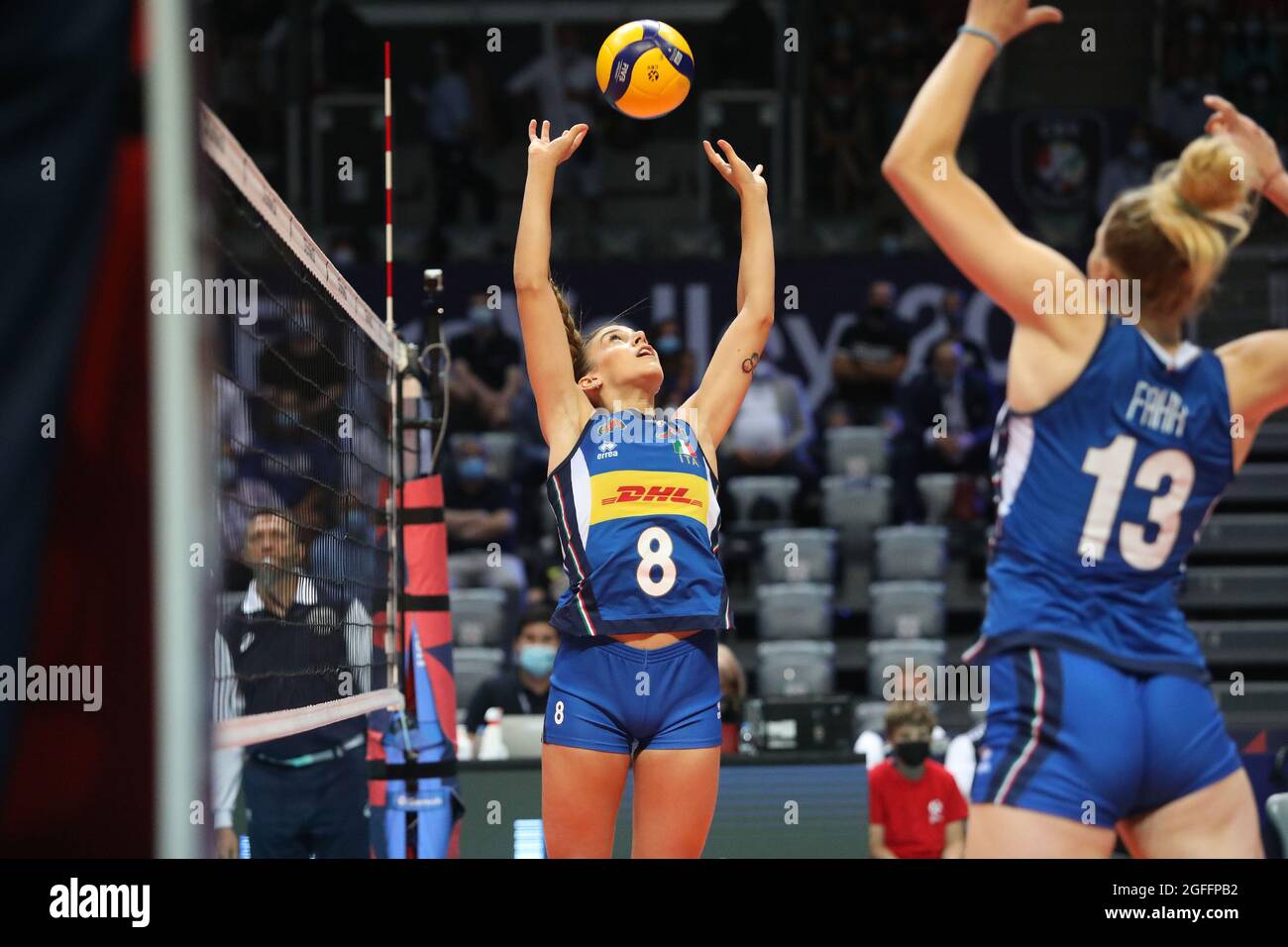 Zadar, Croatie . 14 novembre 2020. Alessia Orro (8 Italie) en action pendant CEV EuroVolley 2021 jeu de volleyball féminin entre Croatie / Italie - salle Kresimir Cosic à Zadar, Croatie crédit: SPP Sport presse photo. /Alamy Live News Banque D'Images