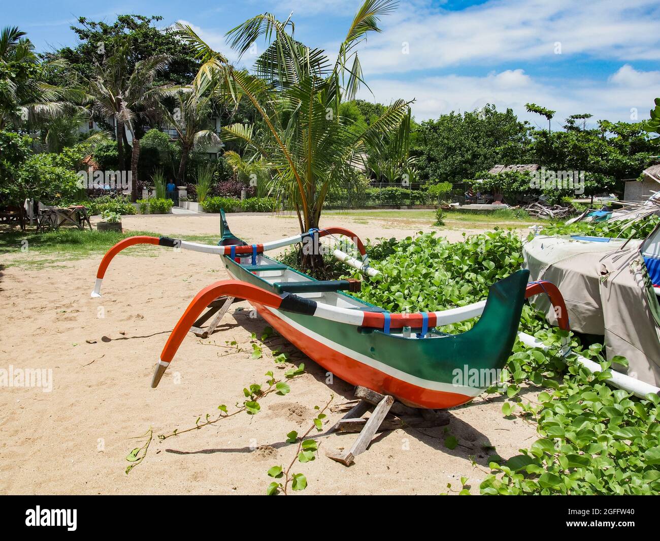 Bali Indonésie.- Jan 2015: Transport local sur les eaux chaudes de l'île. Asie. Banque D'Images