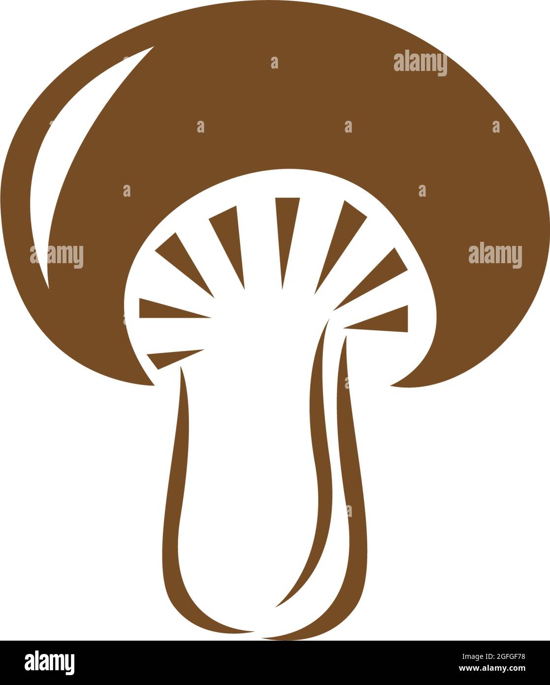 Modèle vectoriel de conception de logo d'icône de champignon Illustration de Vecteur