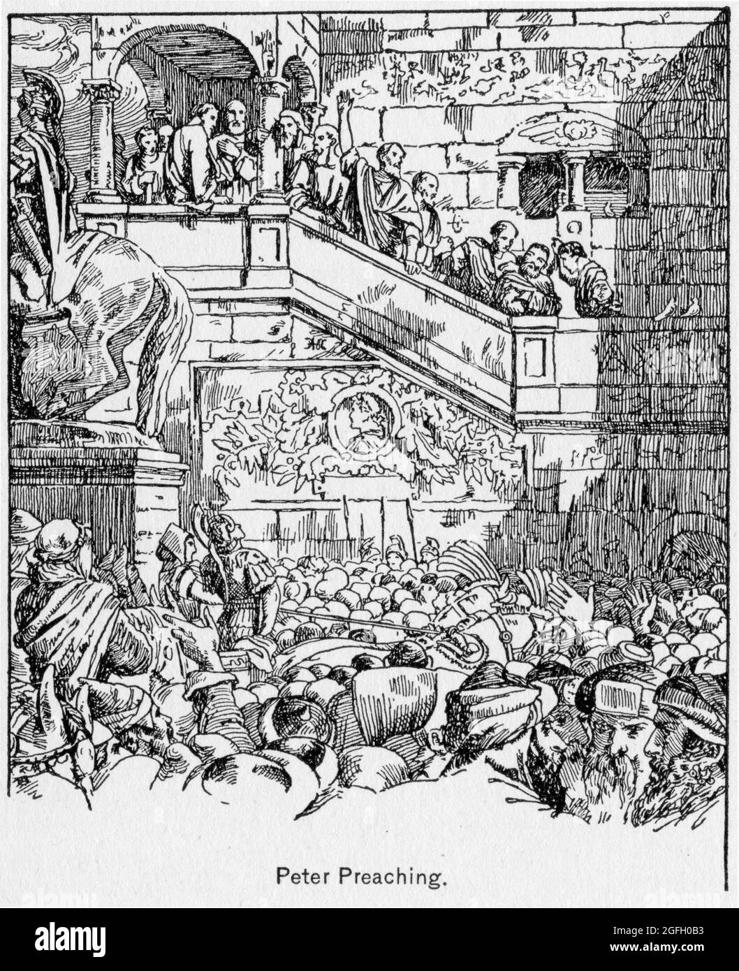 Jesus and peter Banque d'images noir et blanc - Alamy