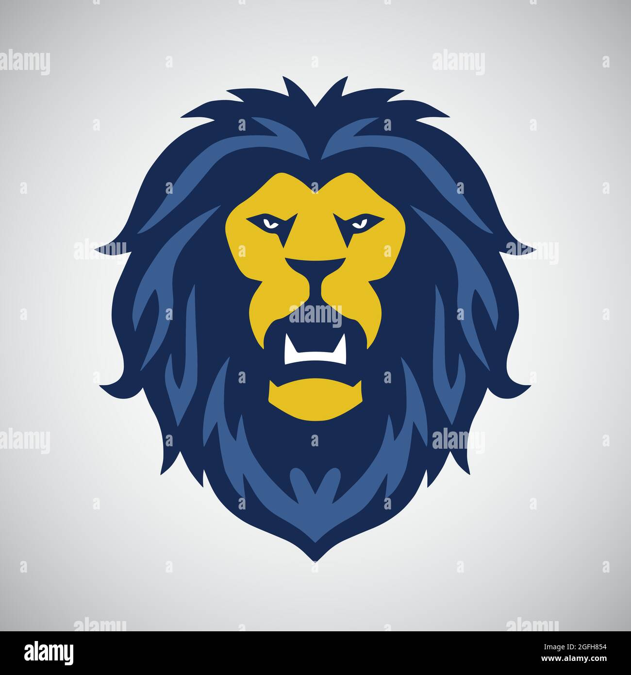 Logo Wild Lion Roar Illustration de Vecteur