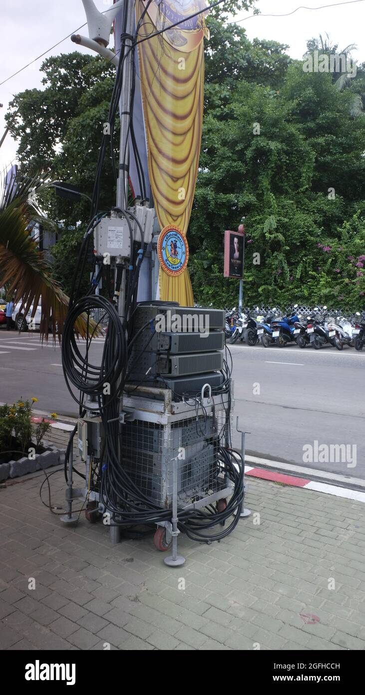 Construire la construction du Festival de musique de Pattaya Mai 2019 Beach Road Pattaya Thaïlande Banque D'Images