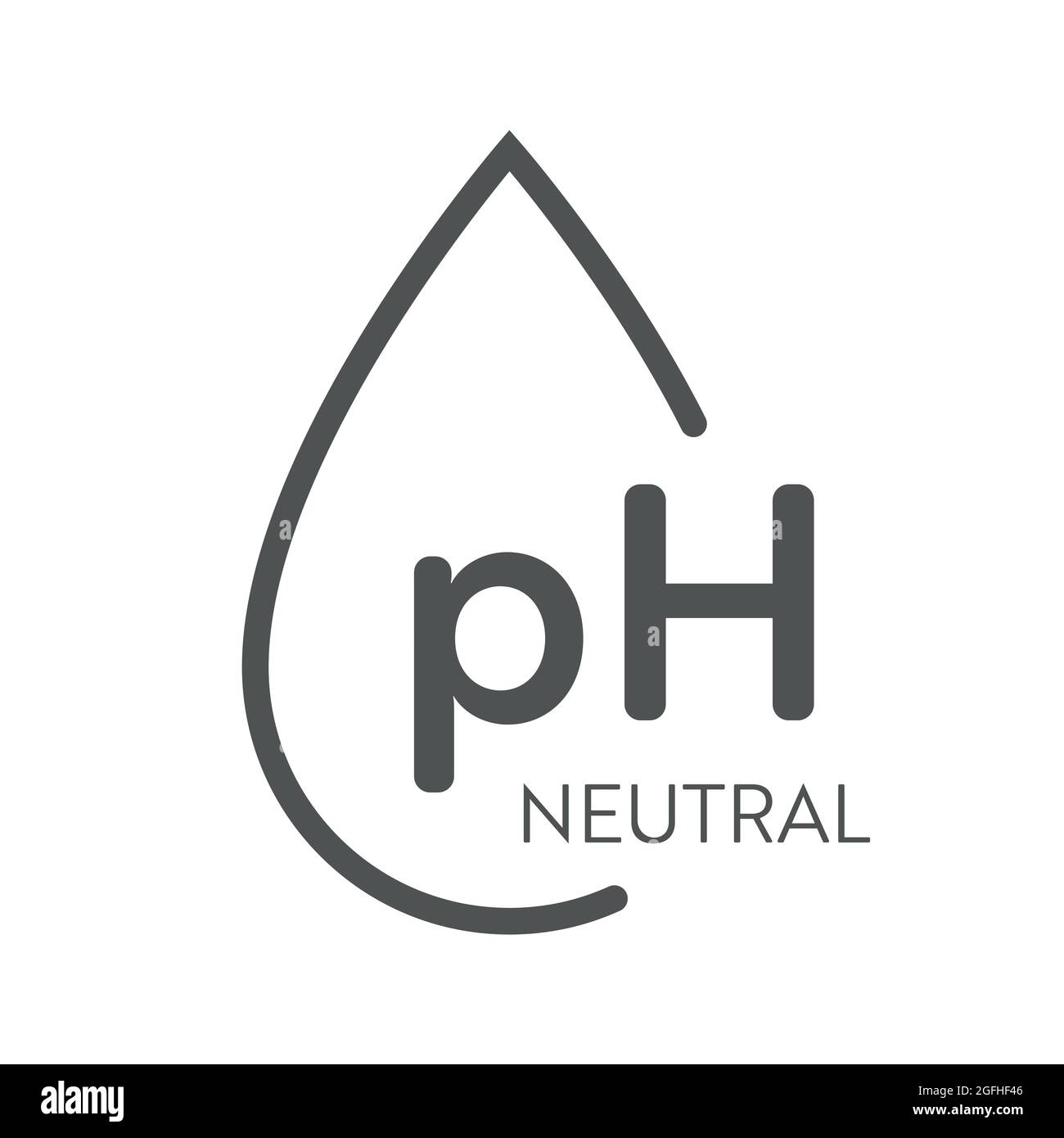 Icône de la valeur de pH. Infographie sur l'équilibre neutre. Symbole goutte d'eau Illustration de Vecteur