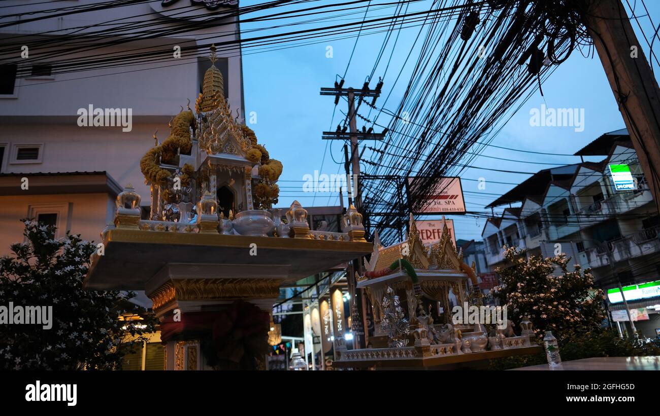 Premier tour de lockdowns North Central Pattaya Back Streets Pattaya Thaïlande première nuit de lockdowns Banque D'Images