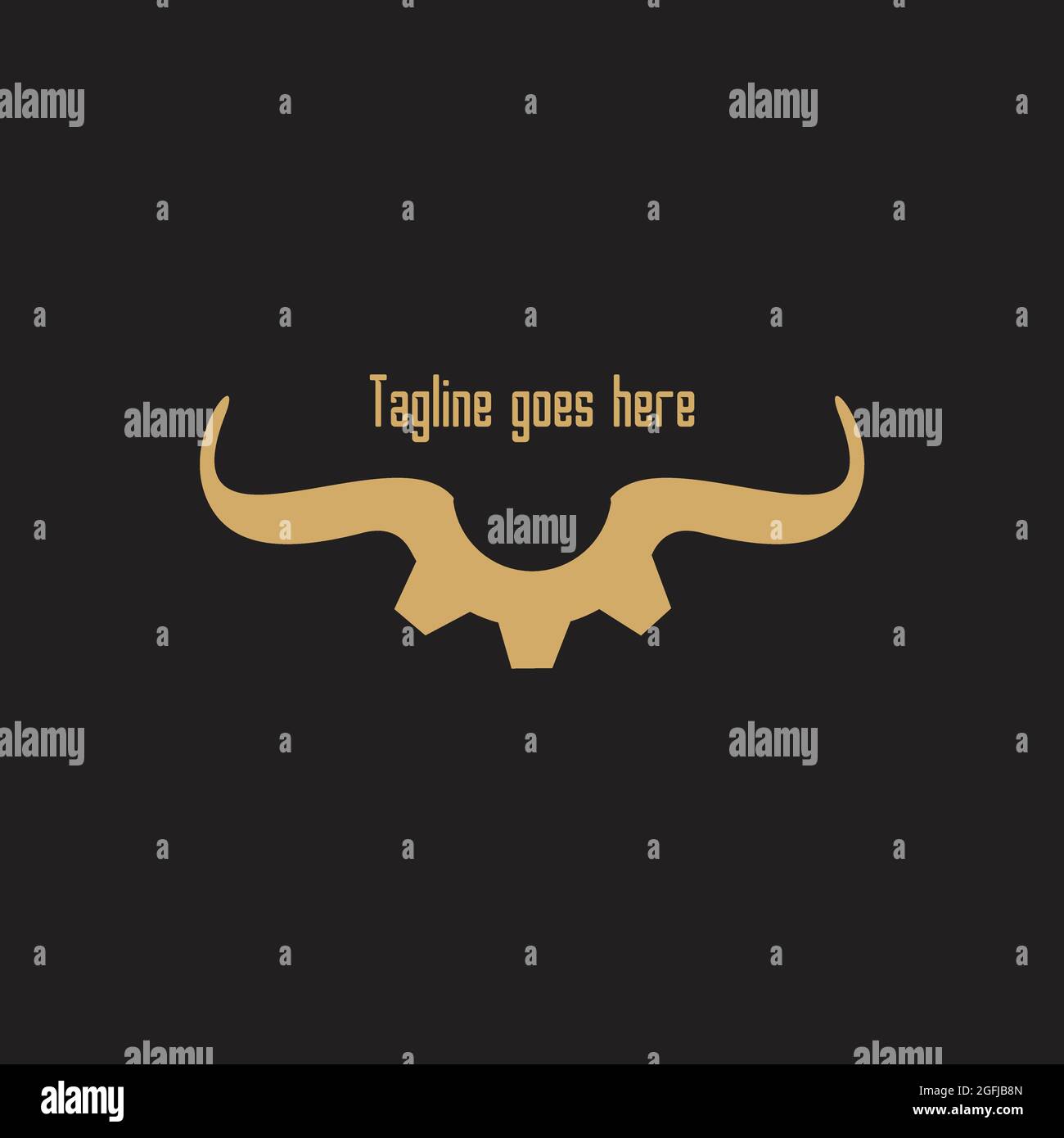 bull et gear combinaison simple logo design exclusif inspiration Illustration de Vecteur