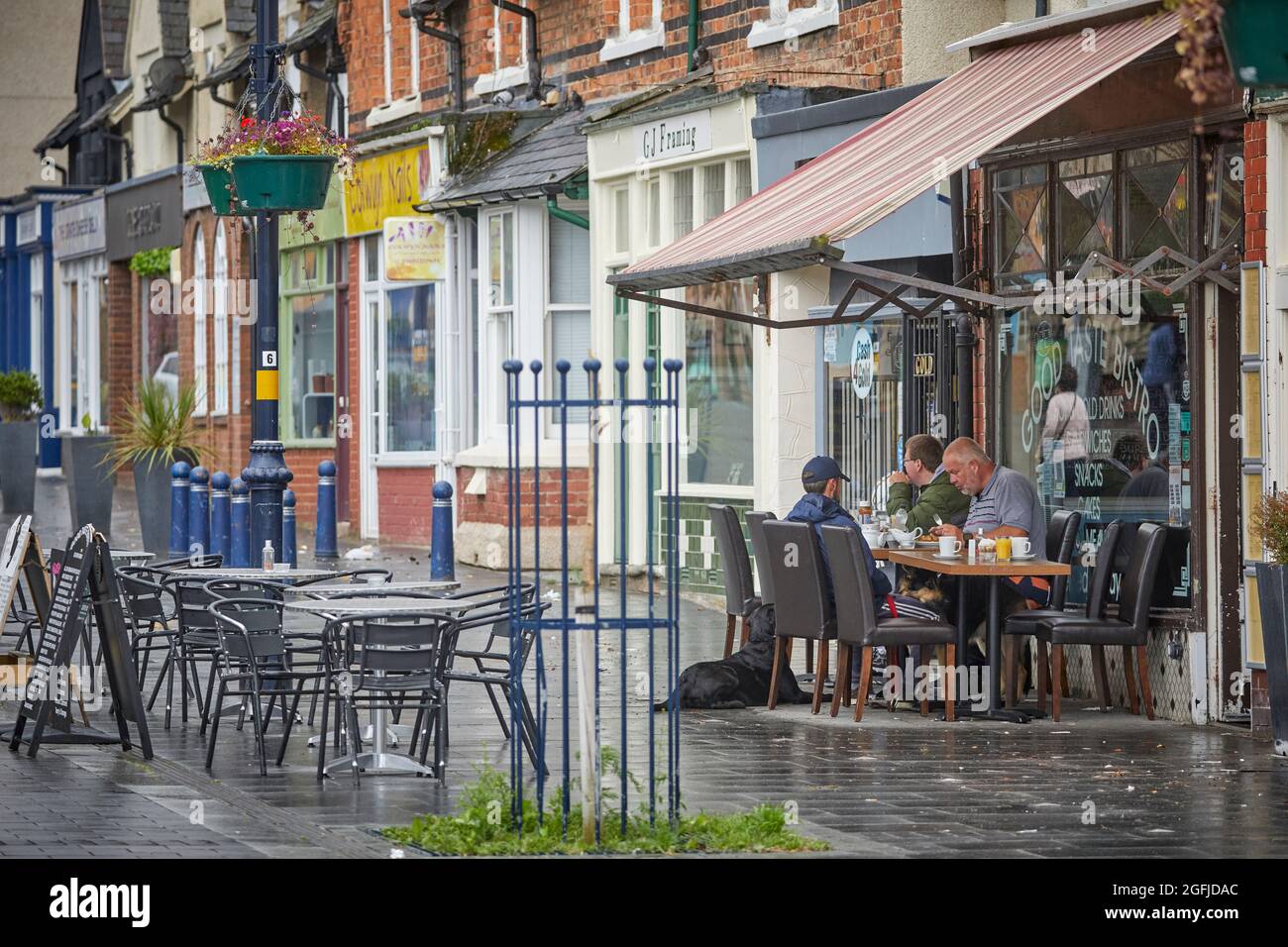 Centre-ville de Colwyn Bay Good Taste Bistro at Sea View Rd, Banque D'Images