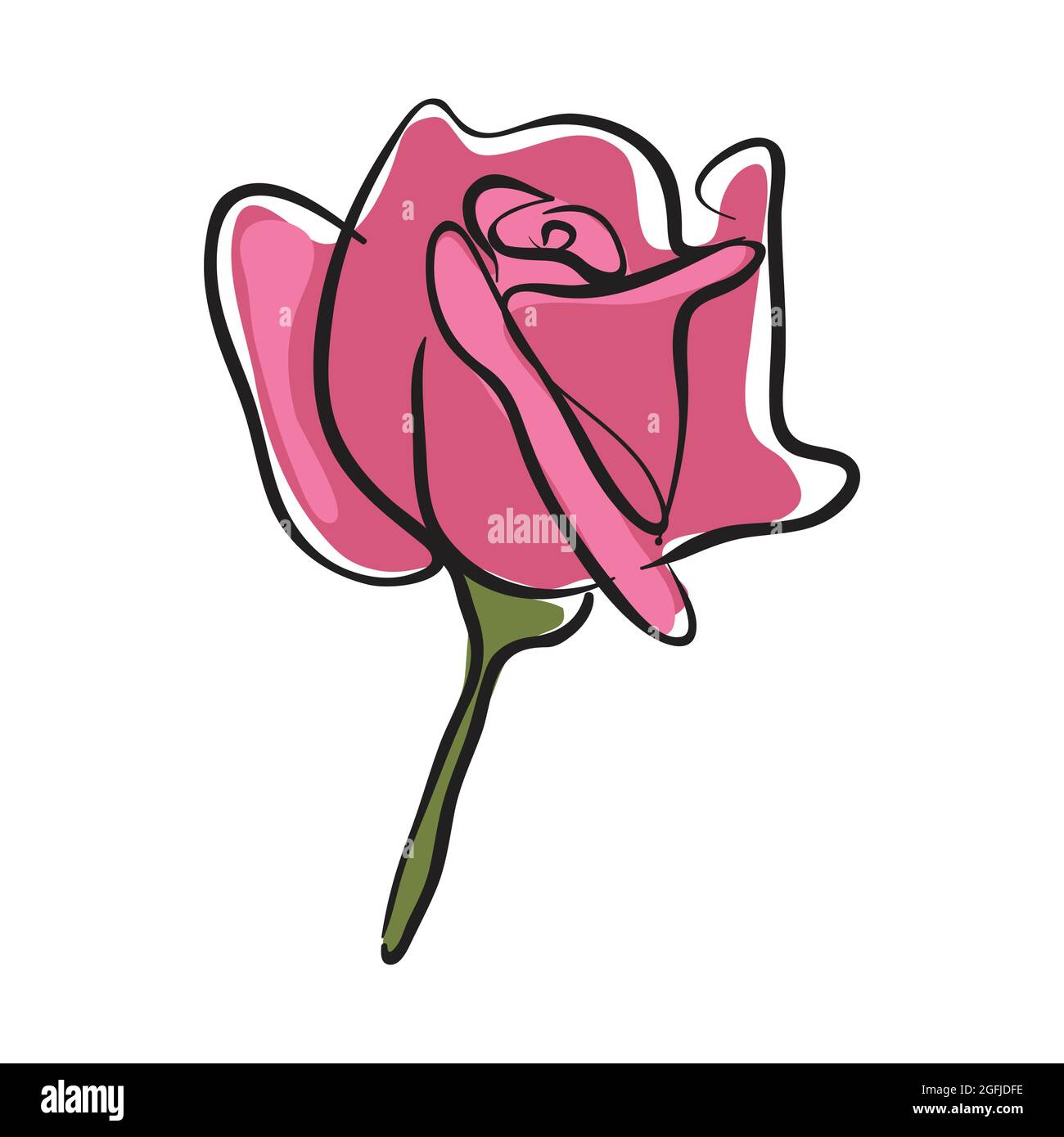 Illustration de la rose. Illustration de Vecteur