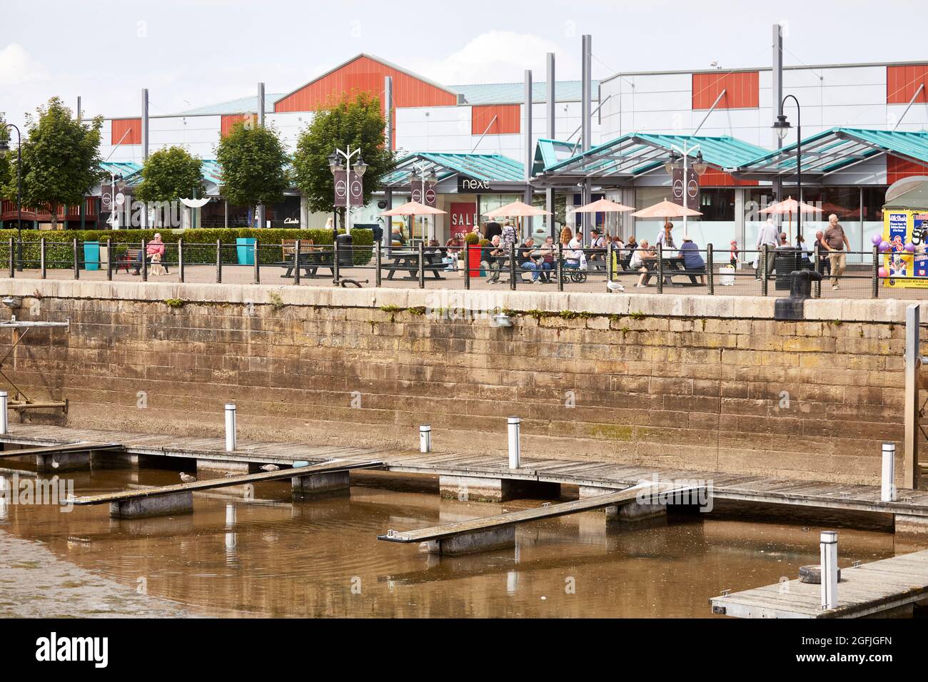 Fleetwood Lancashire ville côtière Affinity Outlet village et Haven Marina Banque D'Images